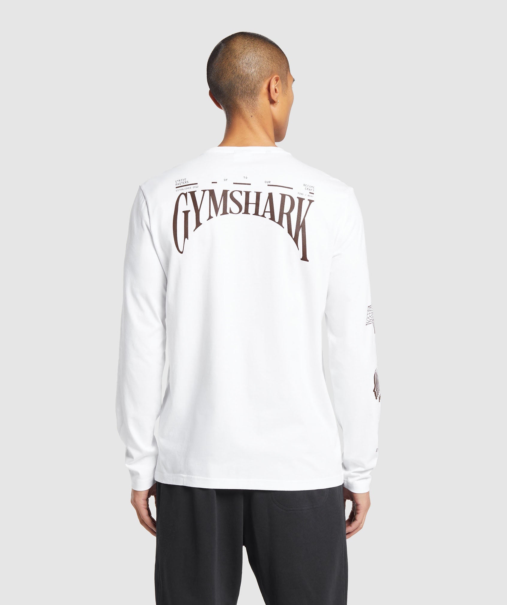 Hybrid Wellness Long Sleeve T-Shirt in White - view 3