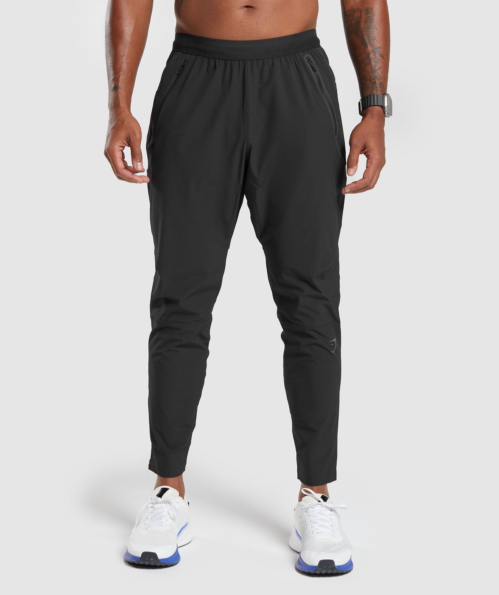 Hybrid Woven Joggers in Black - view 1