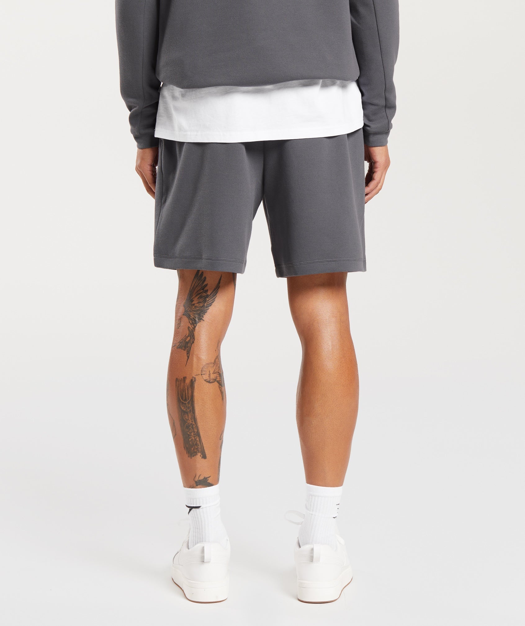 Knit Shorts in Silhouette Grey - view 2
