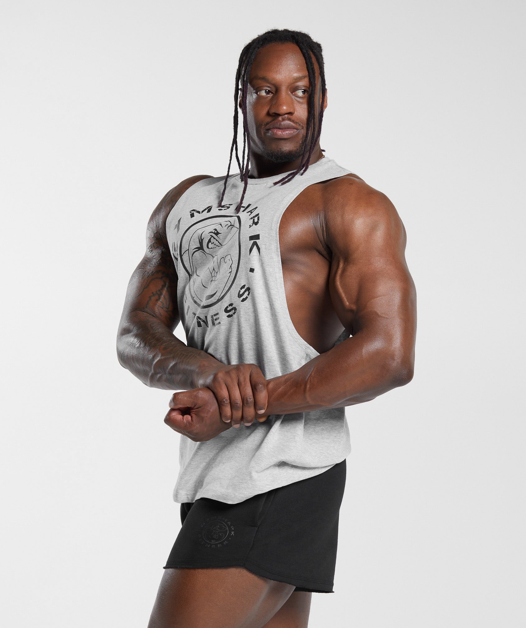 Legacy Drop Arm Tank in Light Grey Marl - view 3