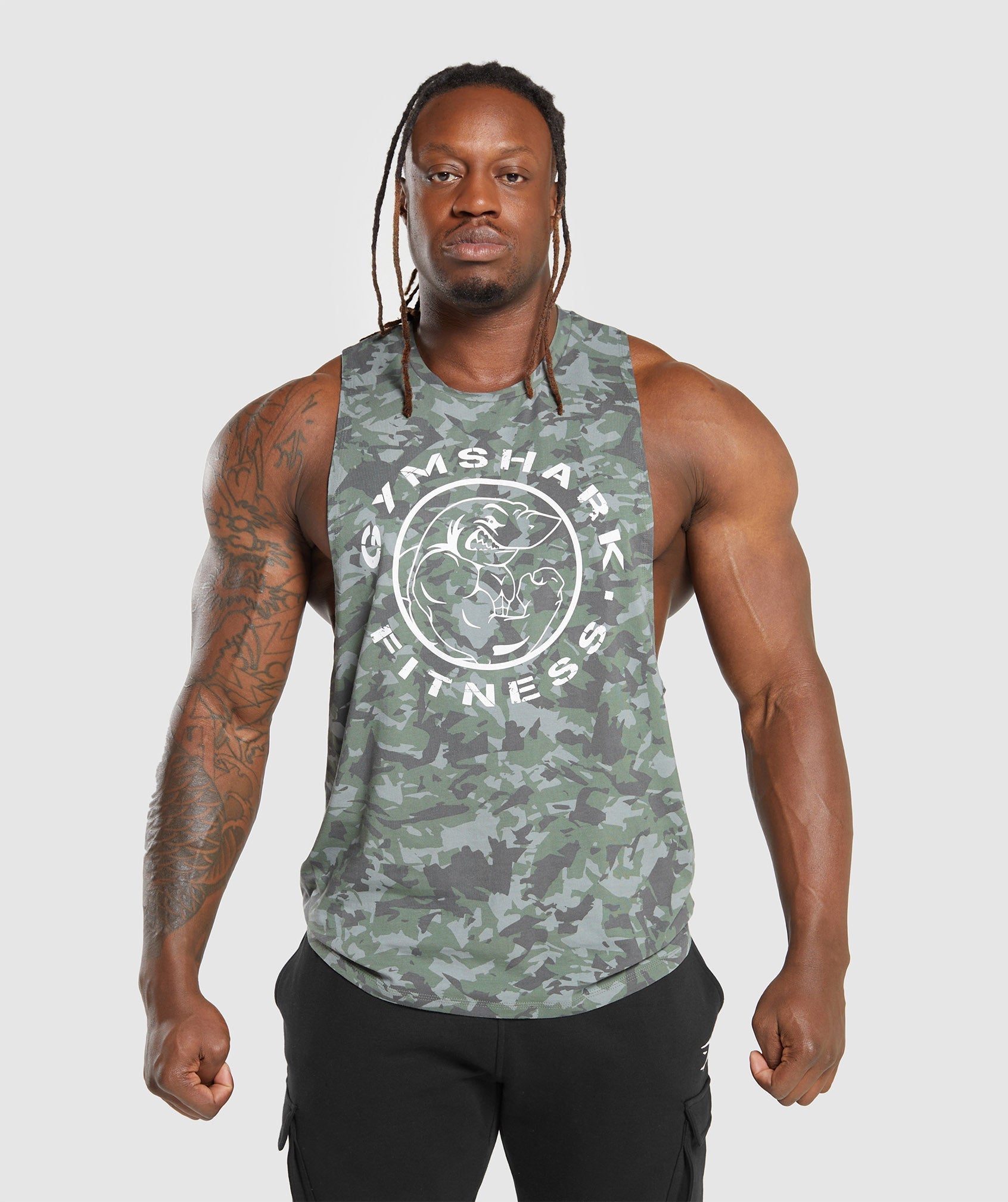 Gymshark Premium Lifting Drop Arm Tank - Sand Brown