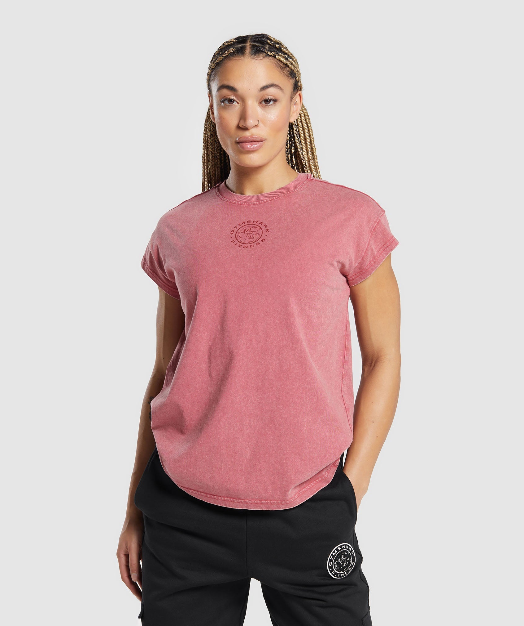 Legacy Washed Oversized T-Shirt in Vintage Pink - view 2