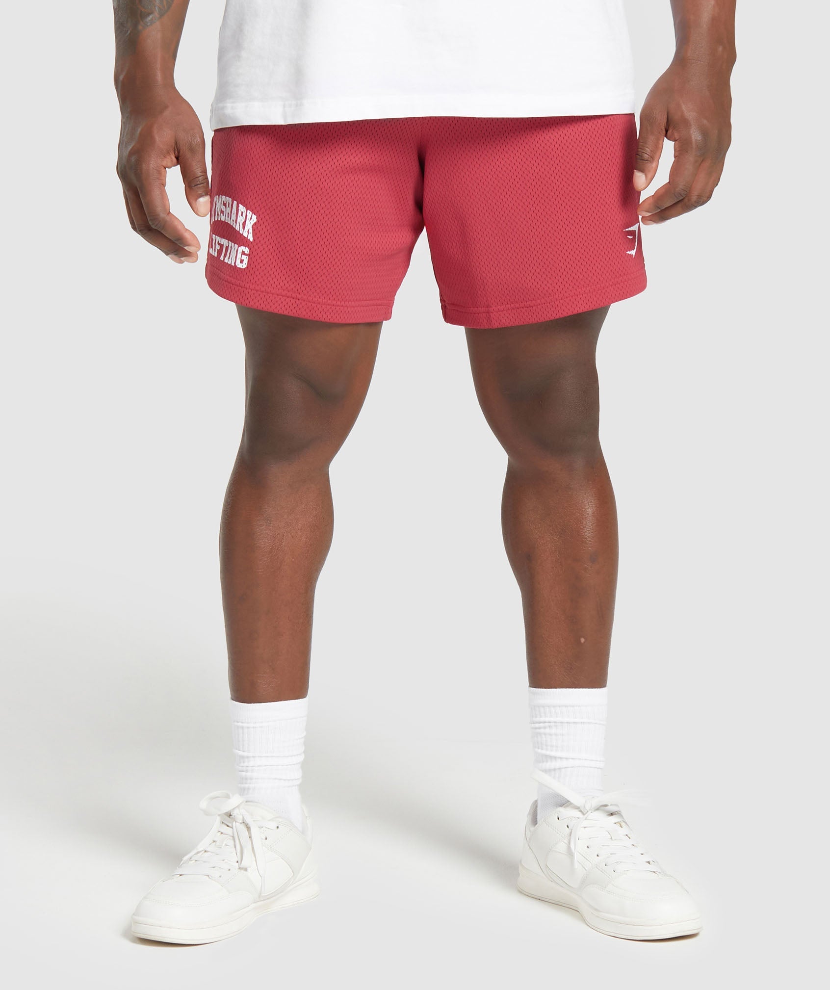 Lifting Mesh 7" Shorts in Vintage Pink - view 1