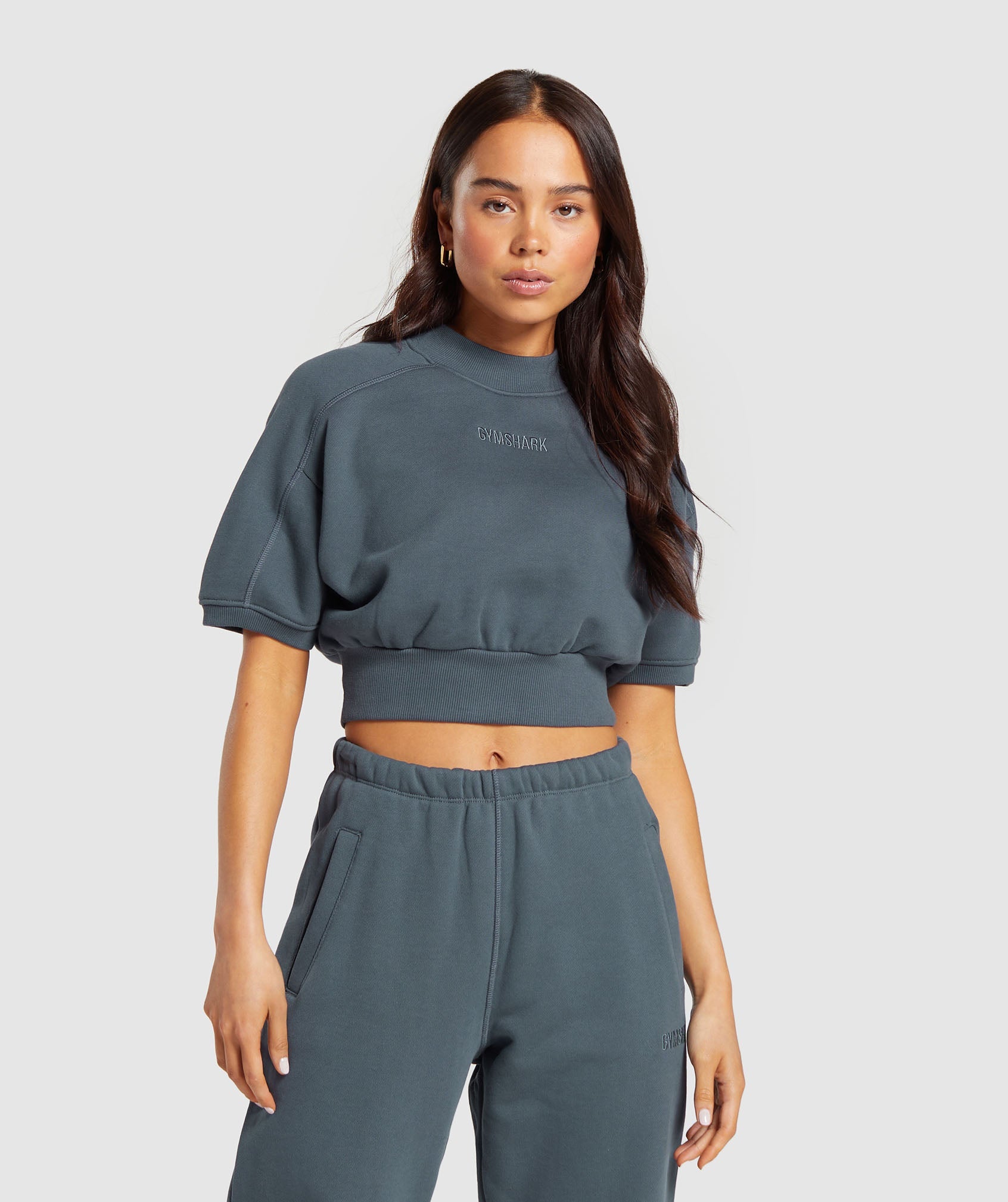 Loopback Sweat Trend Pullover dans Titanium Blue