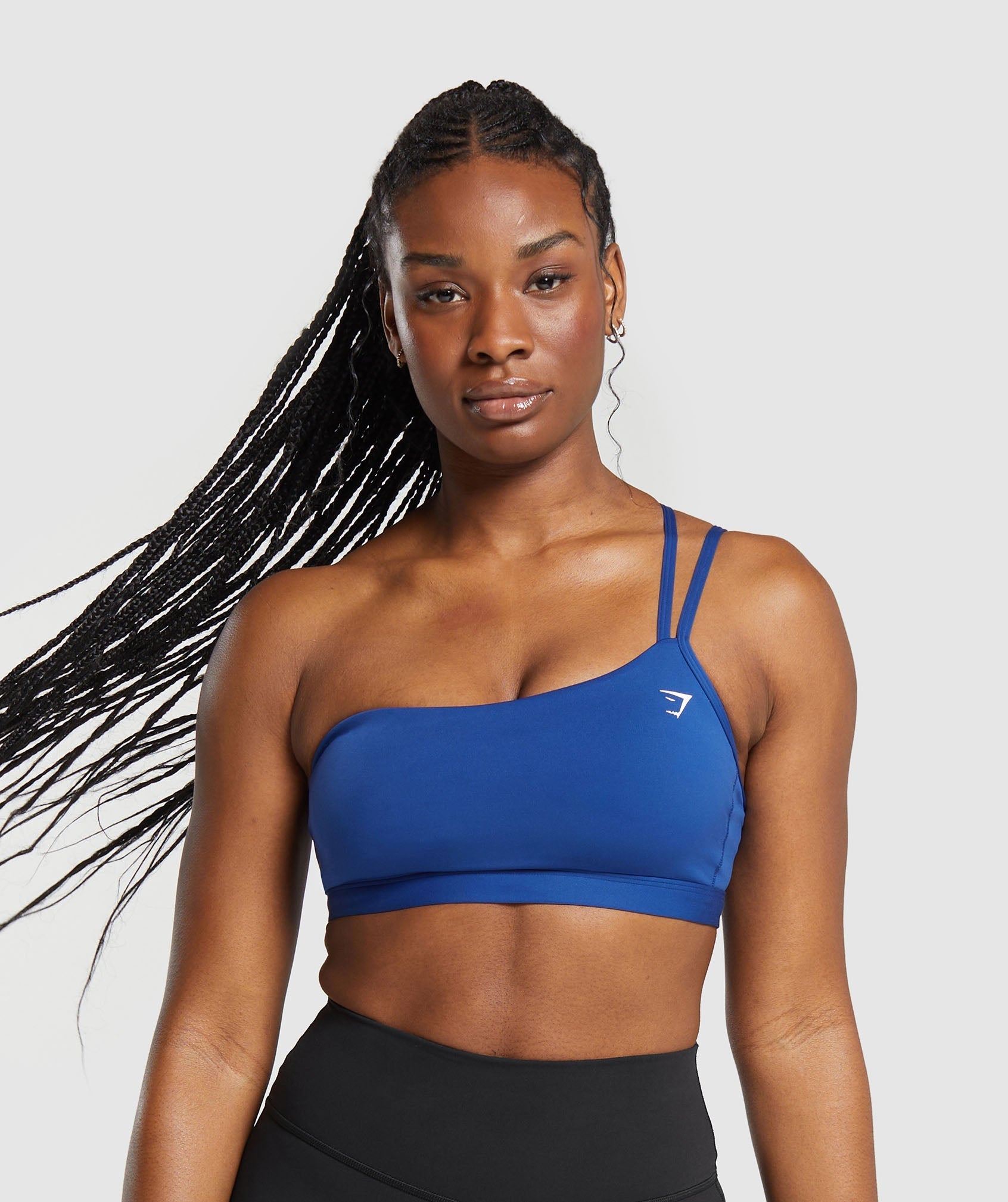 One Shoulder Sports Bra in Wave Blue - view 1
