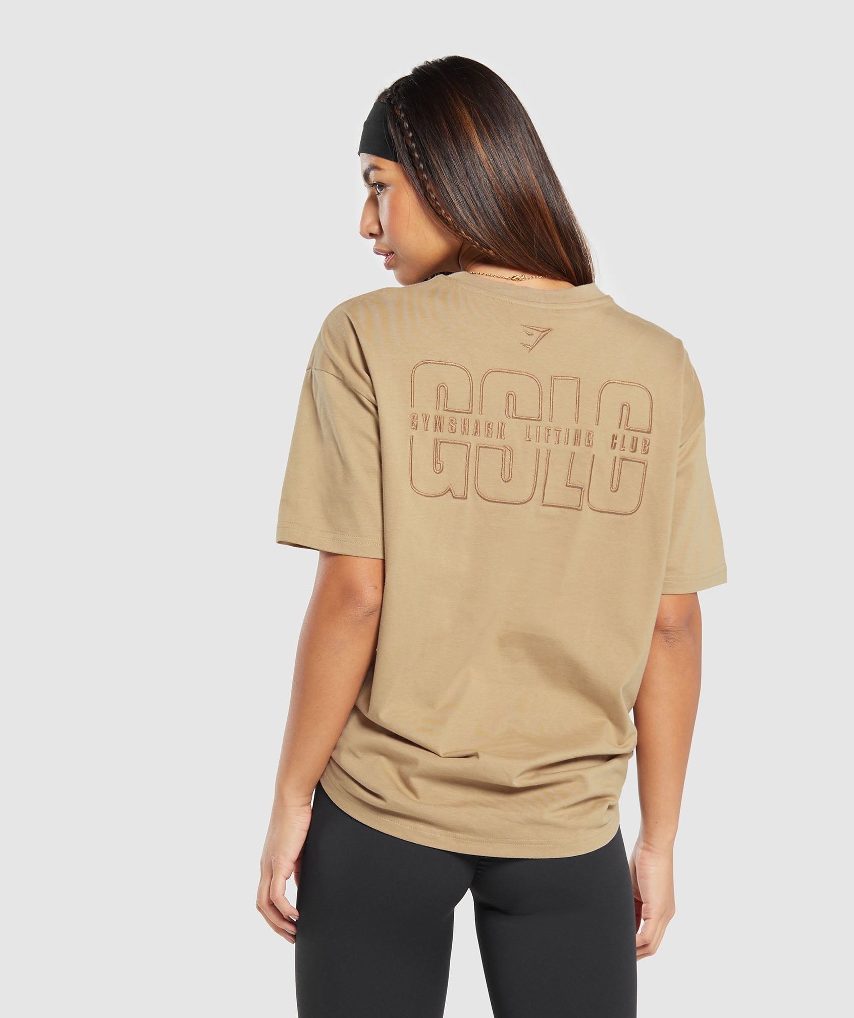 Outline Graphic Oversized T-Shirt in Brown - view 2