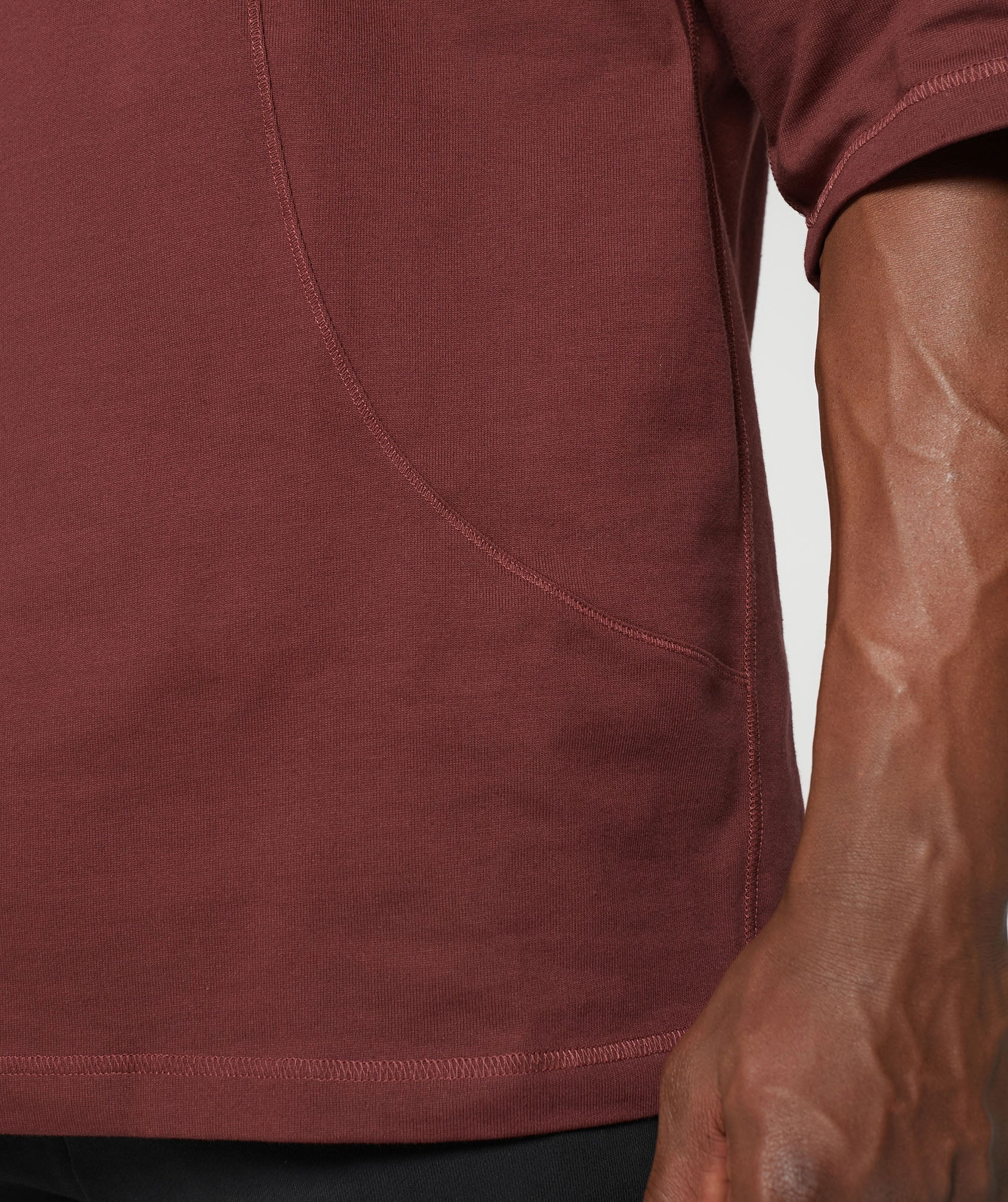 Premium Lifting T-Shirt in Burgundy Brown - view 7