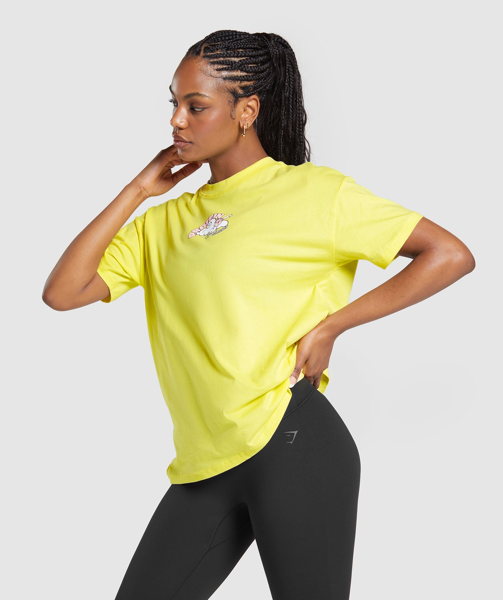 Protein & Dreams Oversized T-Shirt in Lemon Yellow - view 3