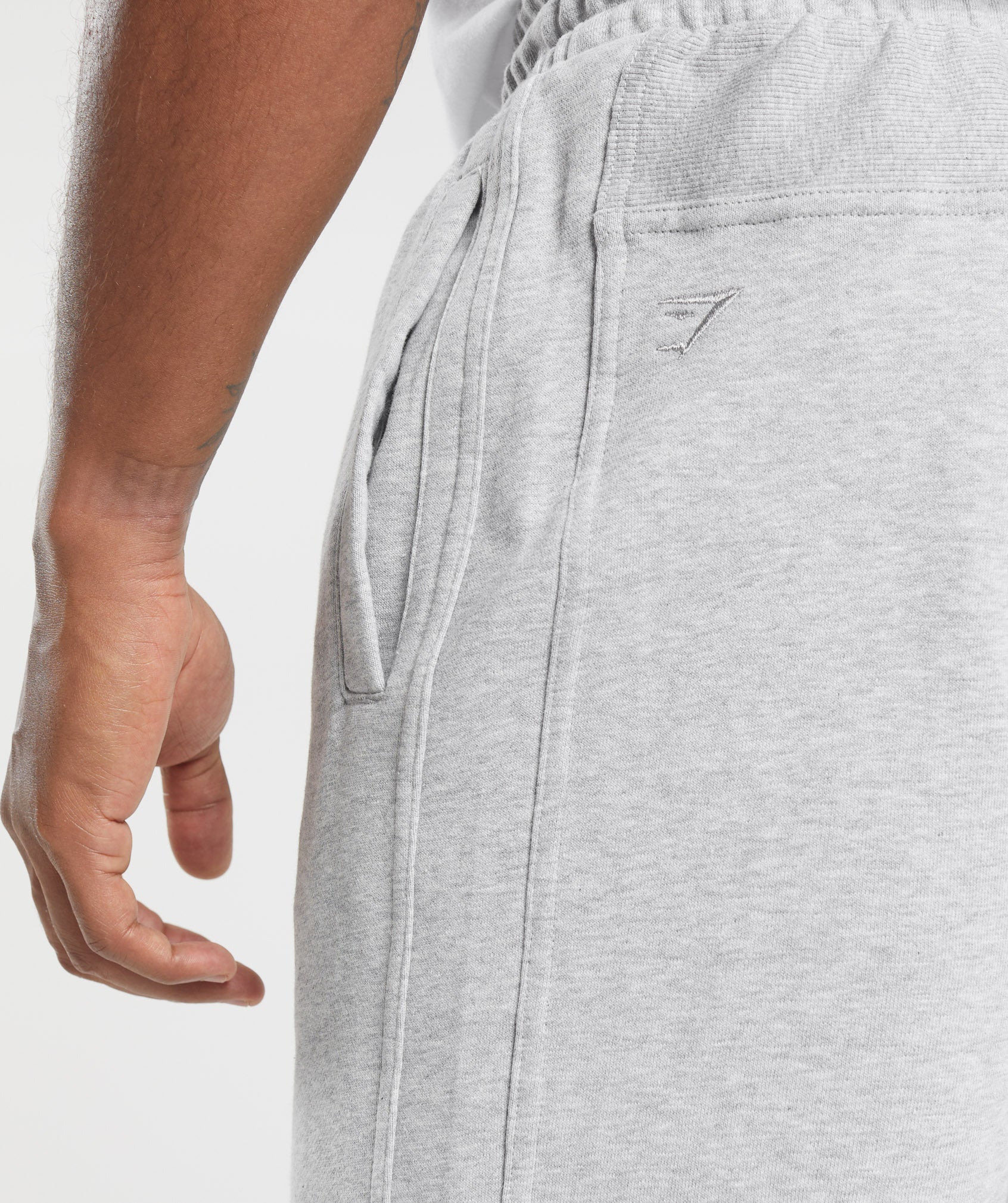 Rest Day Essentials Shorts in Light Grey Core Marl - view 3