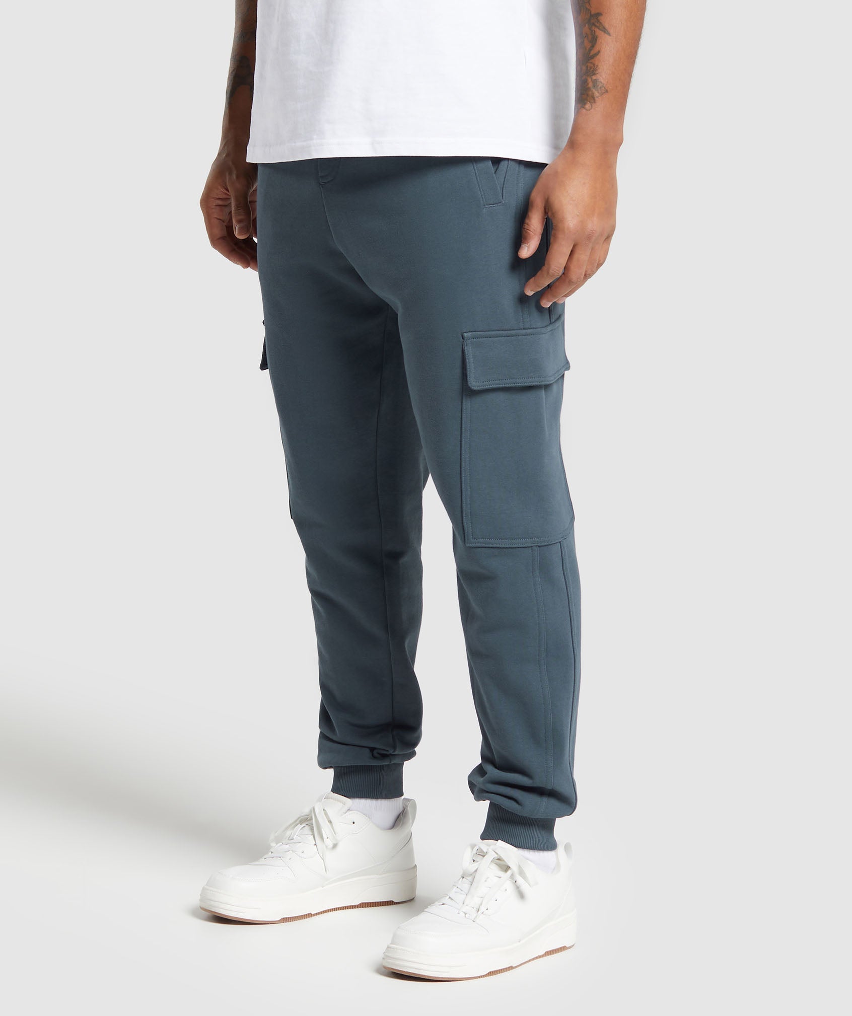 Rest Day Essentials Cargo Joggers in Titanium Blue - view 3