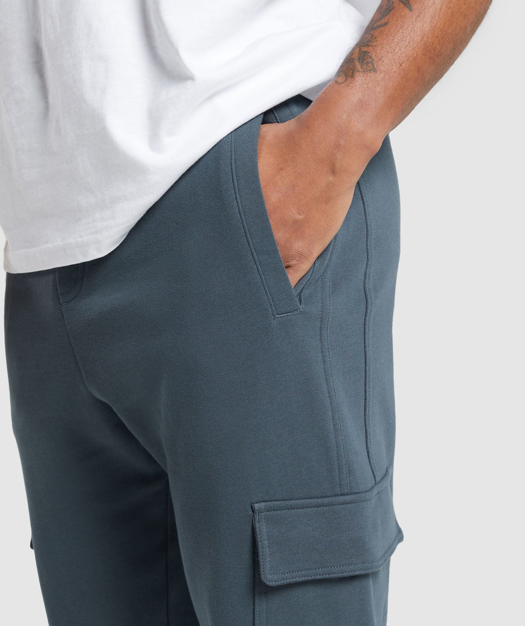 Rest Day Essentials Cargo Joggers in Titanium Blue - view 5