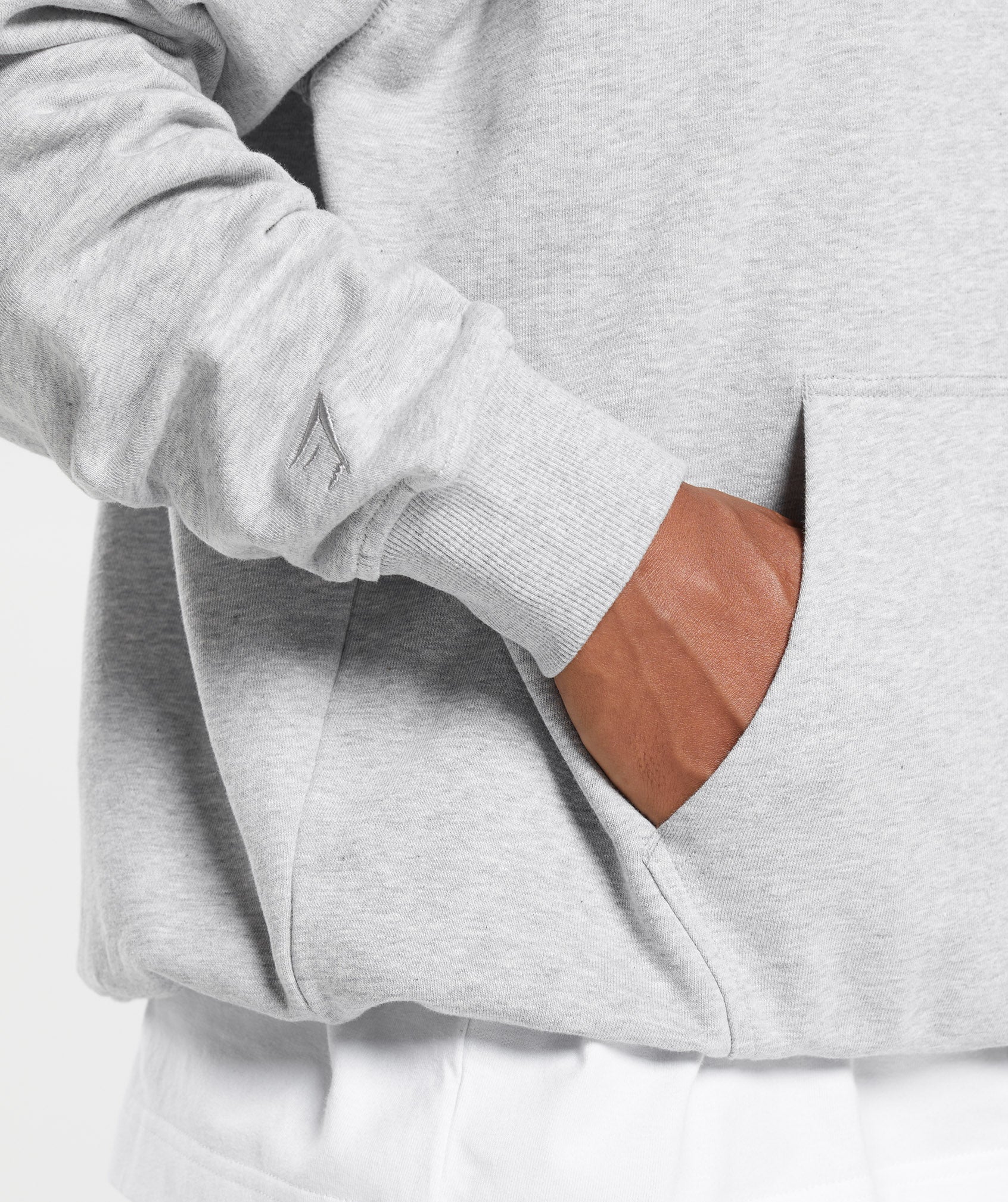 Rest Day Essentials Hoodie in Light Grey Core Marl - view 5