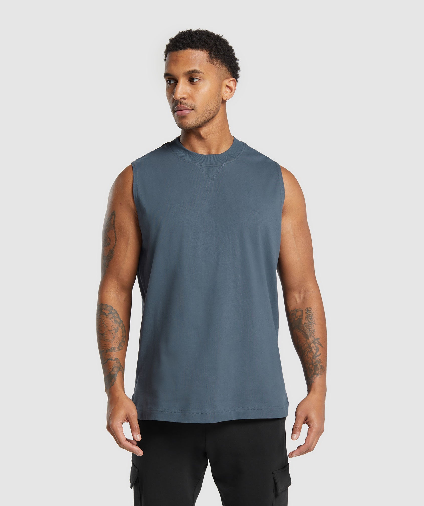 Rest Day Essentials Tank dans Titanium Blue