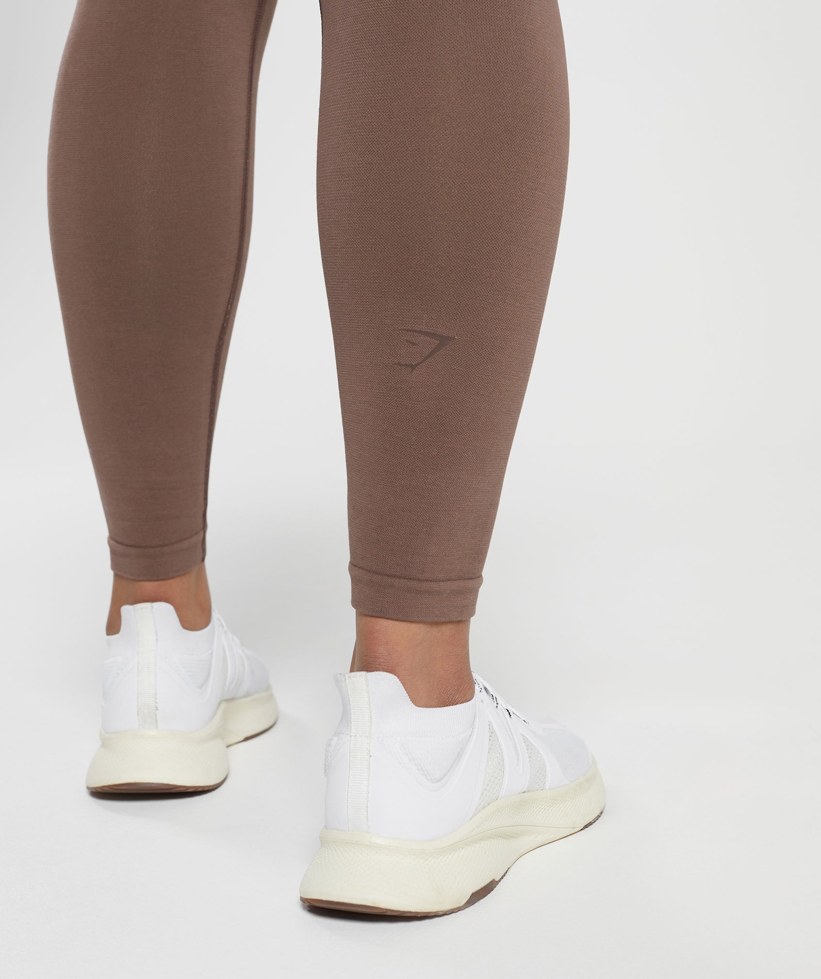 Cotton Seamless Leggings in Soft Brown - view 5