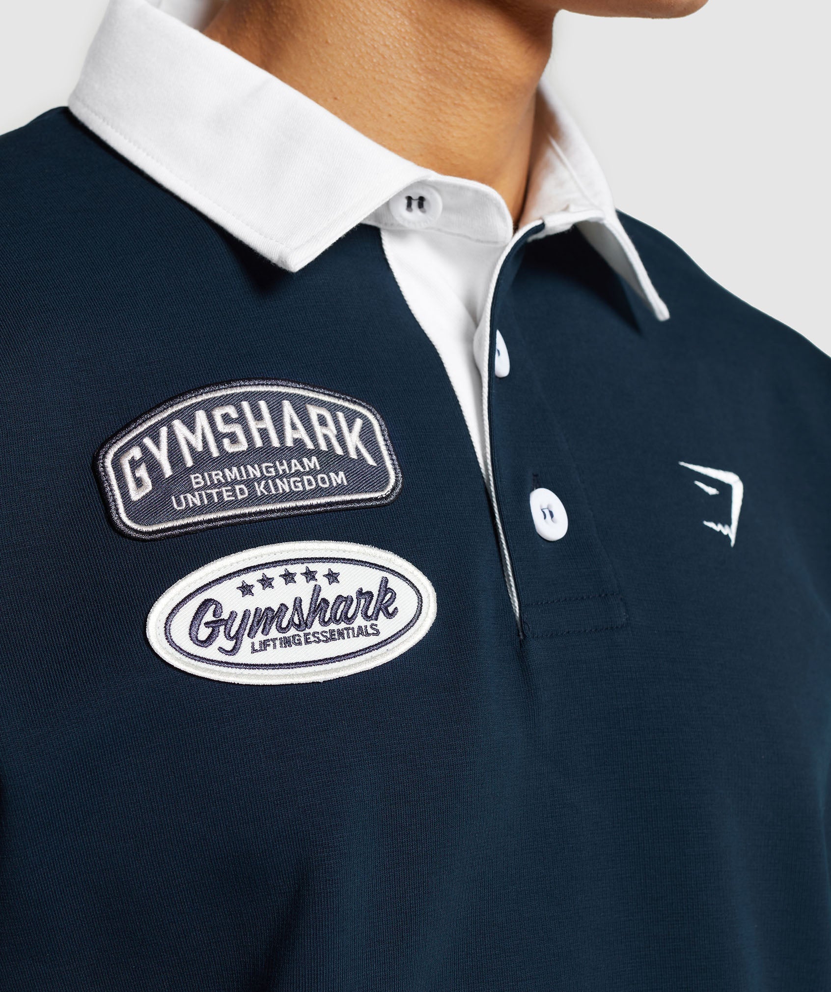 Rugby Shirt in Navy/White - view 5