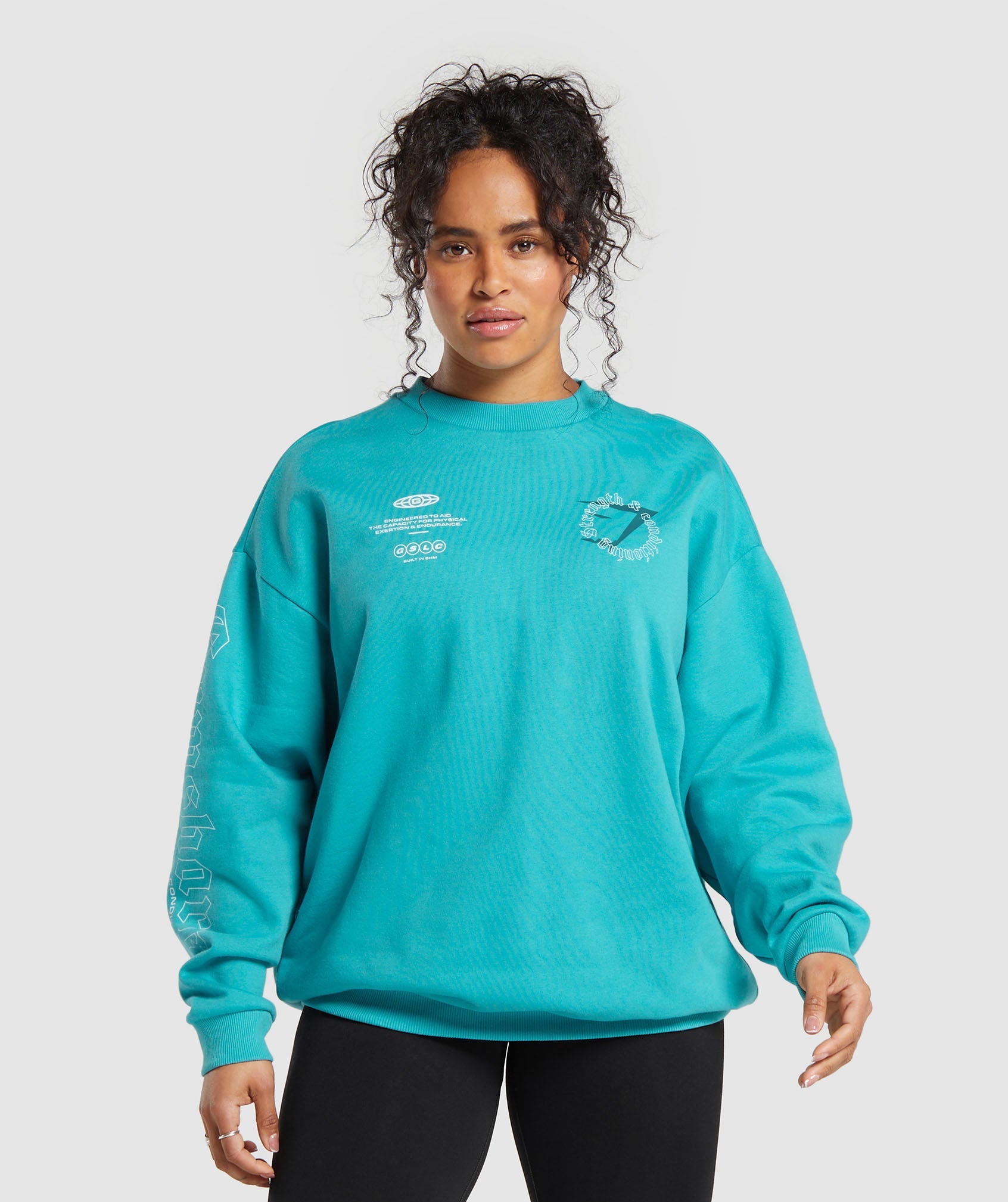 Strength & Conditioning Oversized Sweatshirt dans Artificial Teal