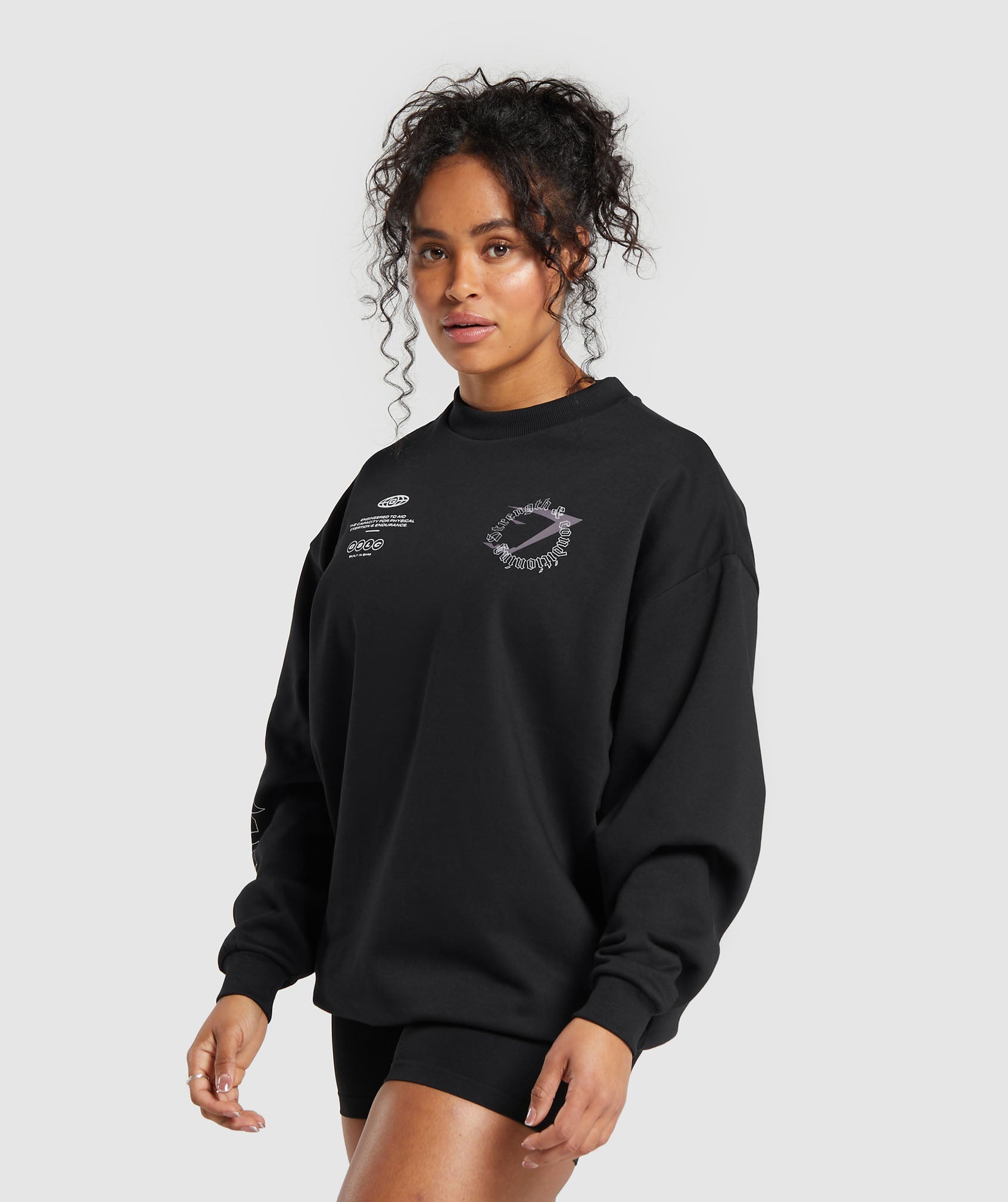 Strength & Conditioning Oversized Sweatshirt in Black - view 3