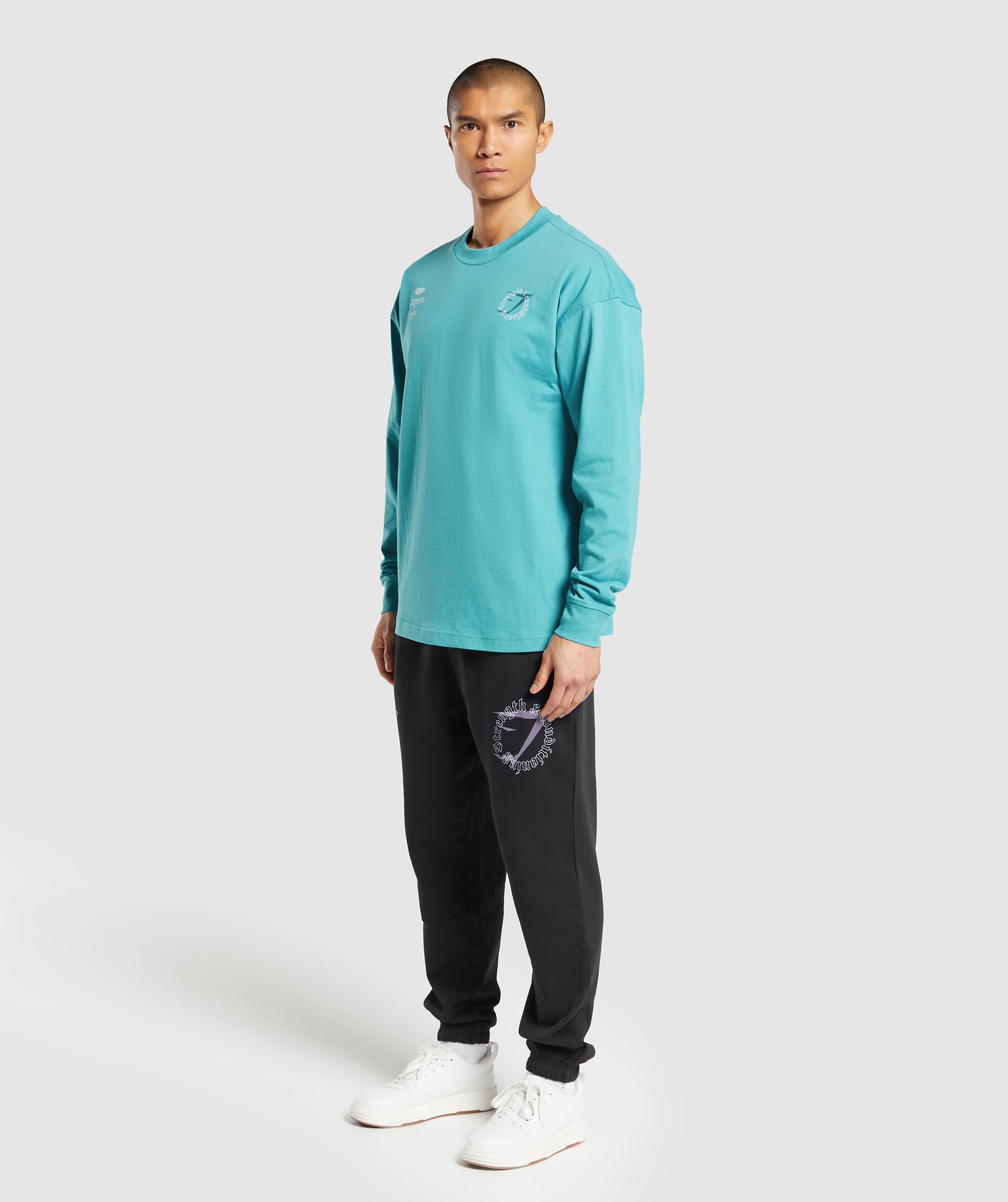 Strength and Conditioning Long Sleeve T-Shirt in Artificial Teal - view 4
