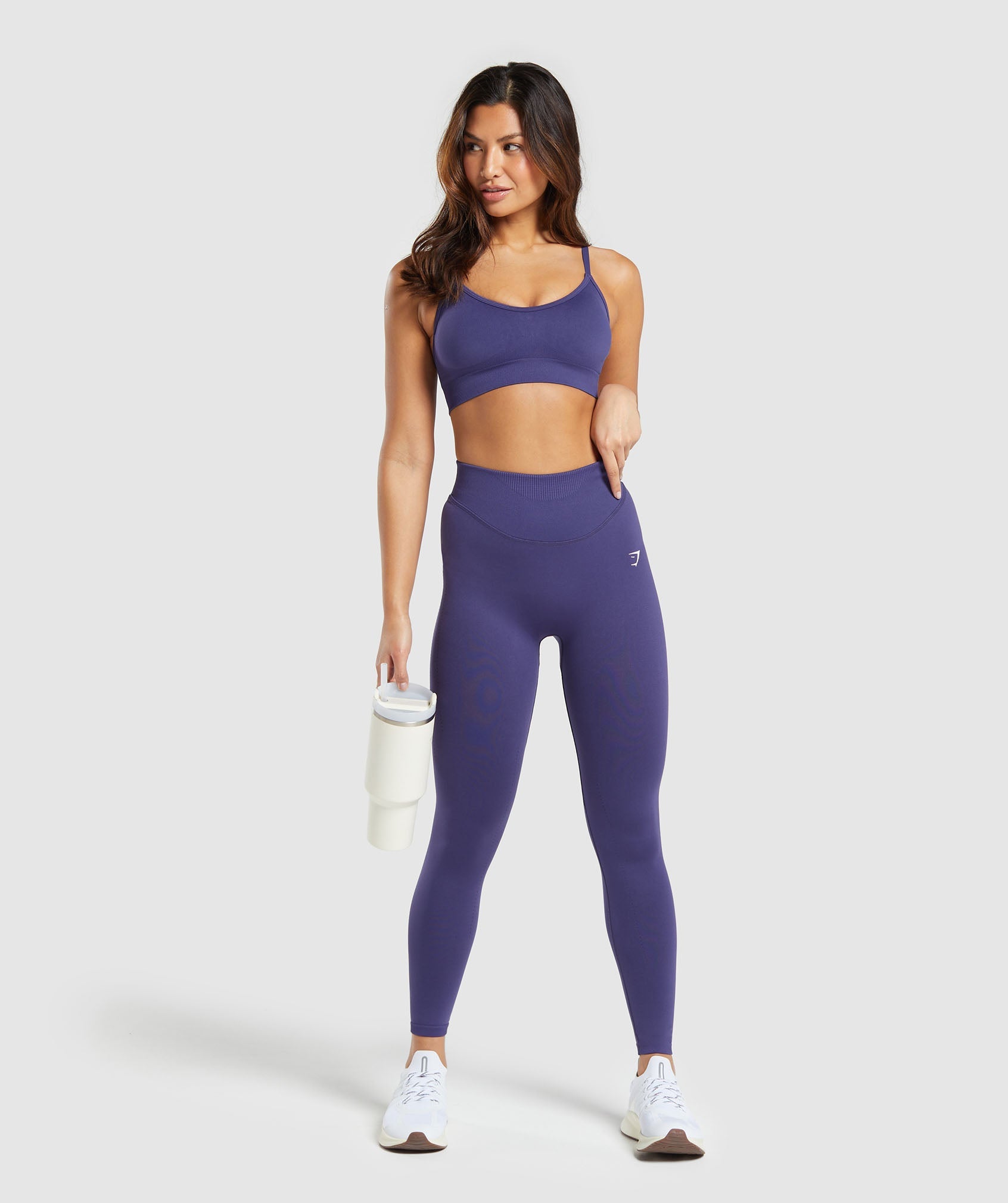 Sweat Seamless Sports Bra 2.0 in Galaxy Purple - view 4