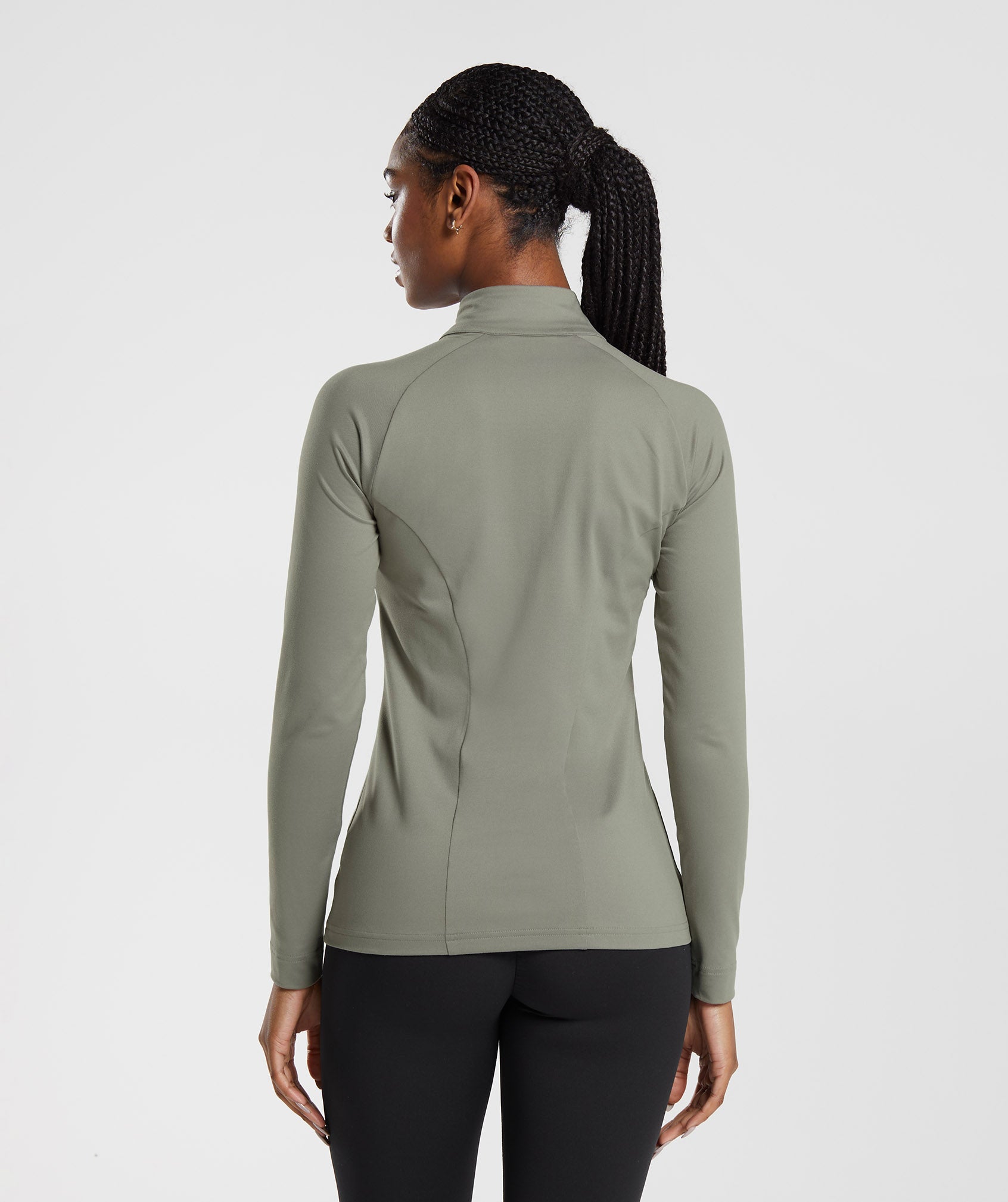 Gymshark Vital Seamless 2.0 Midi Zip Up Jacket - Vanilla Brown