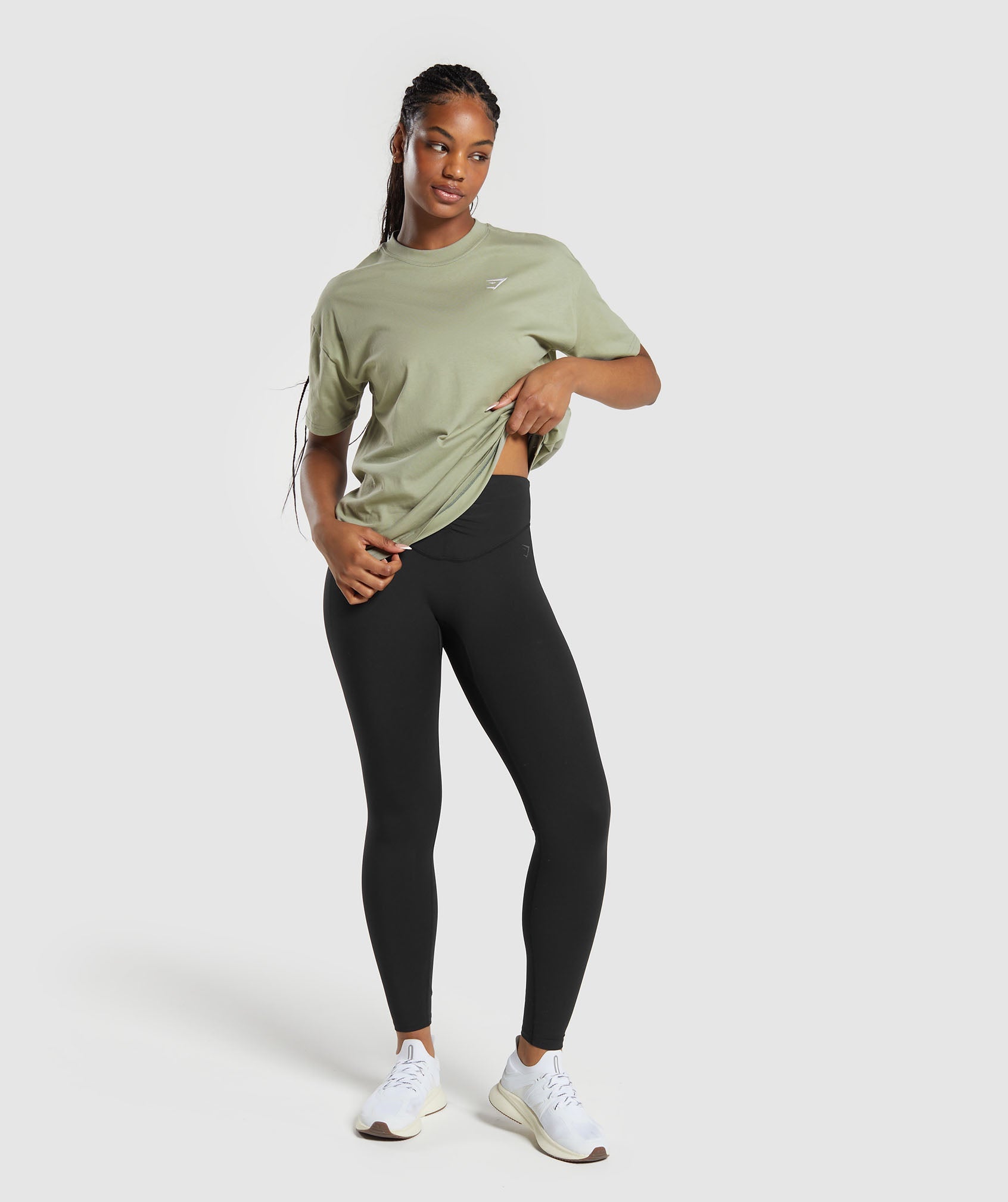 Training Oversized T-Shirt in Chalk Green - view 4
