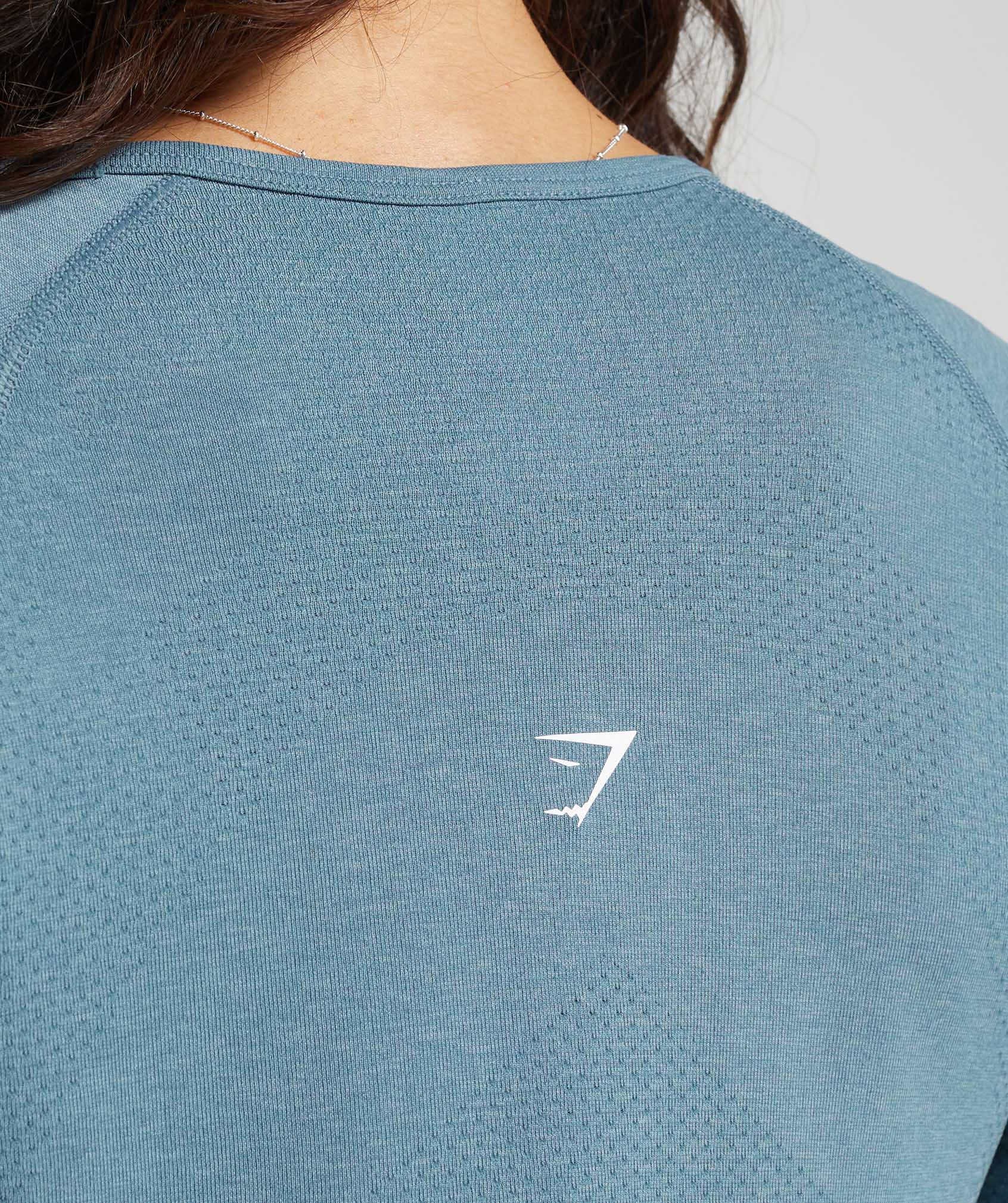 Vital Seamless 2.0 Light Long Sleeve Top in Faded Blue Marl - view 6