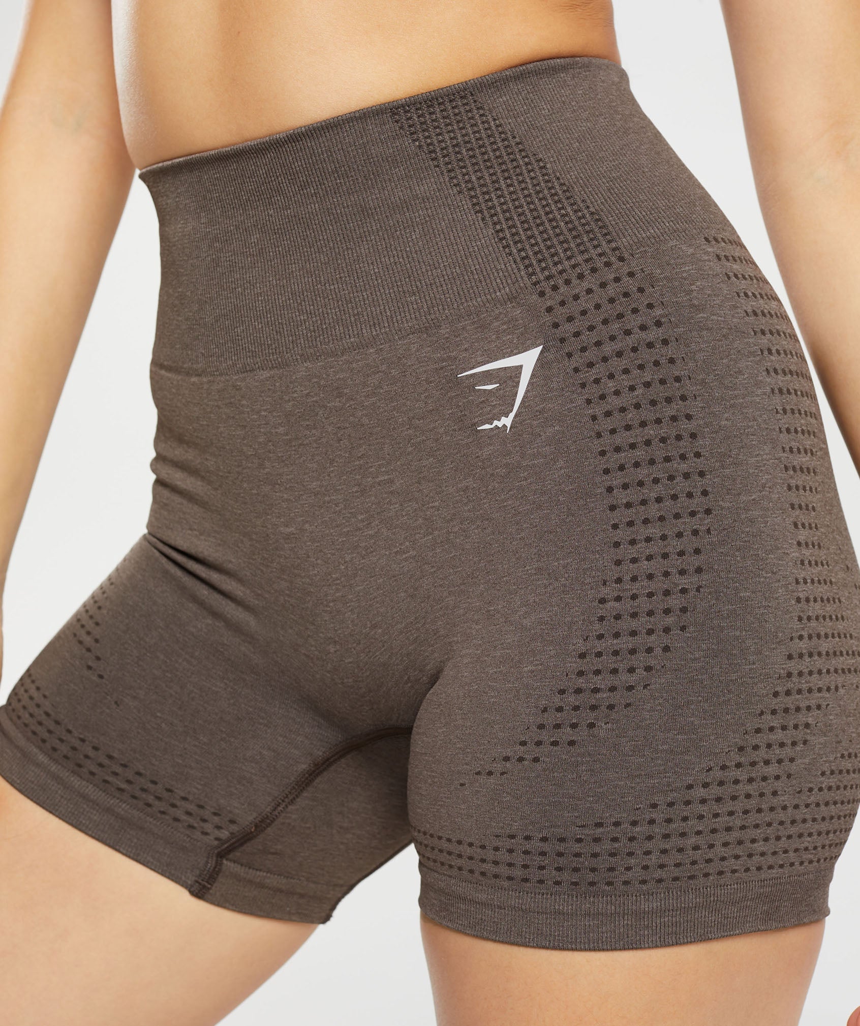 Vital Seamless 2.0 Shorts in Brown Marl - view 5