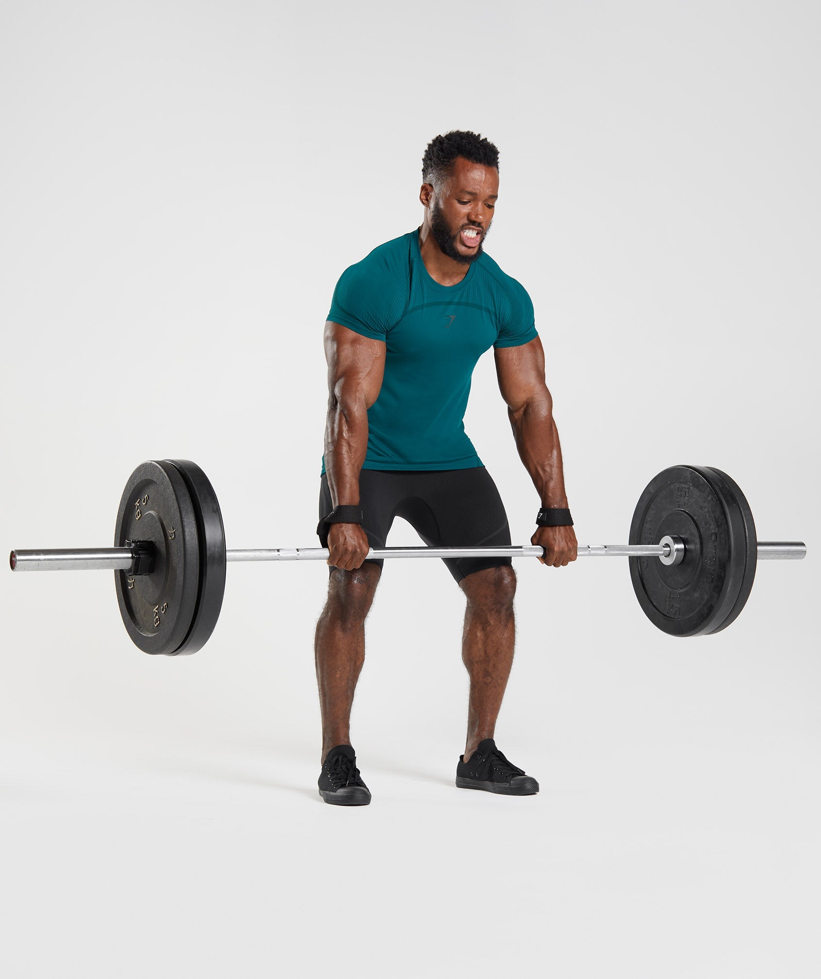 315 Seamless T-Shirt in Winter Teal/Black - view 4