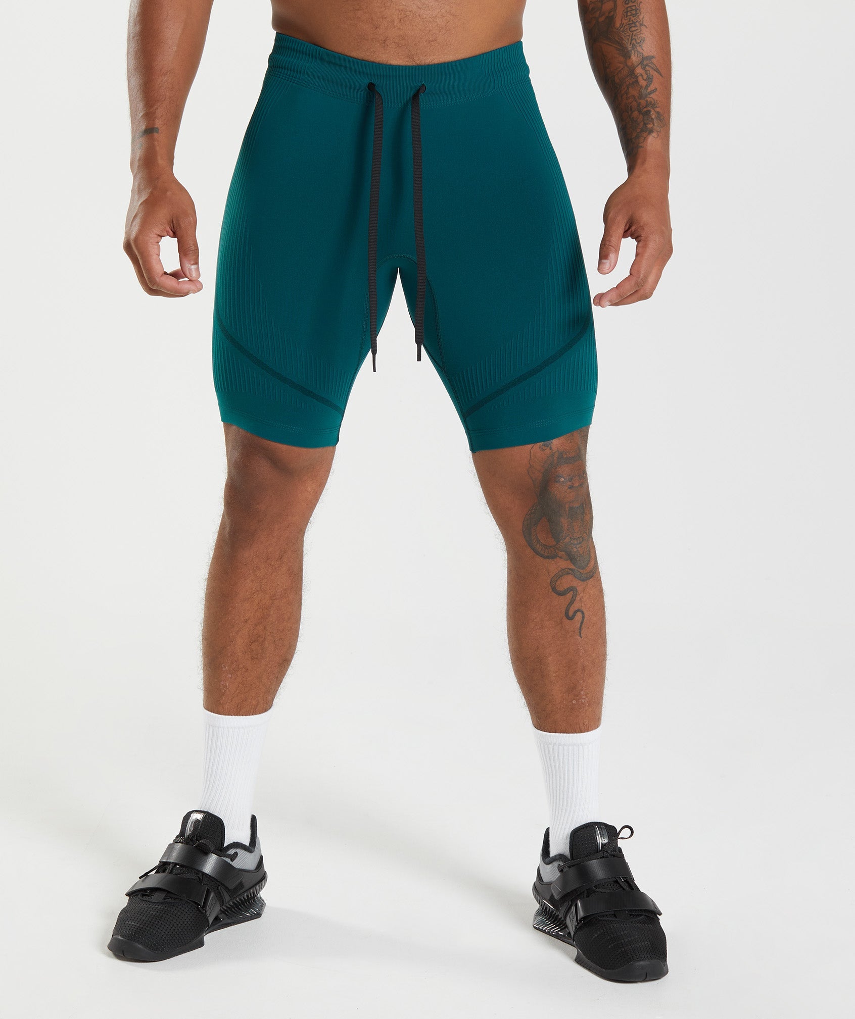 315 Seamless 1/2 Shorts dans Winter Teal/Black