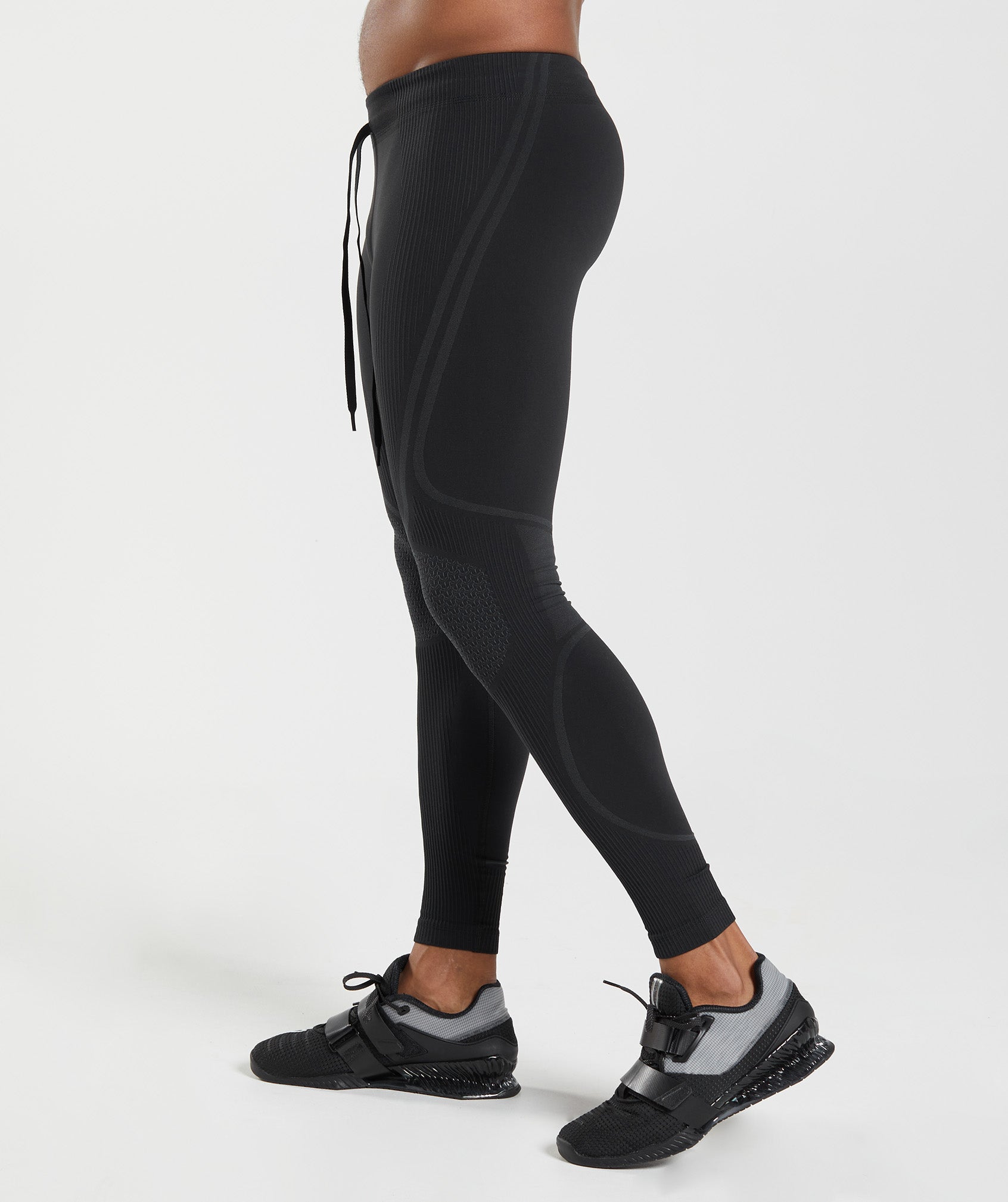 315 Seamless Tights in Black/Charcoal Grey - view 3