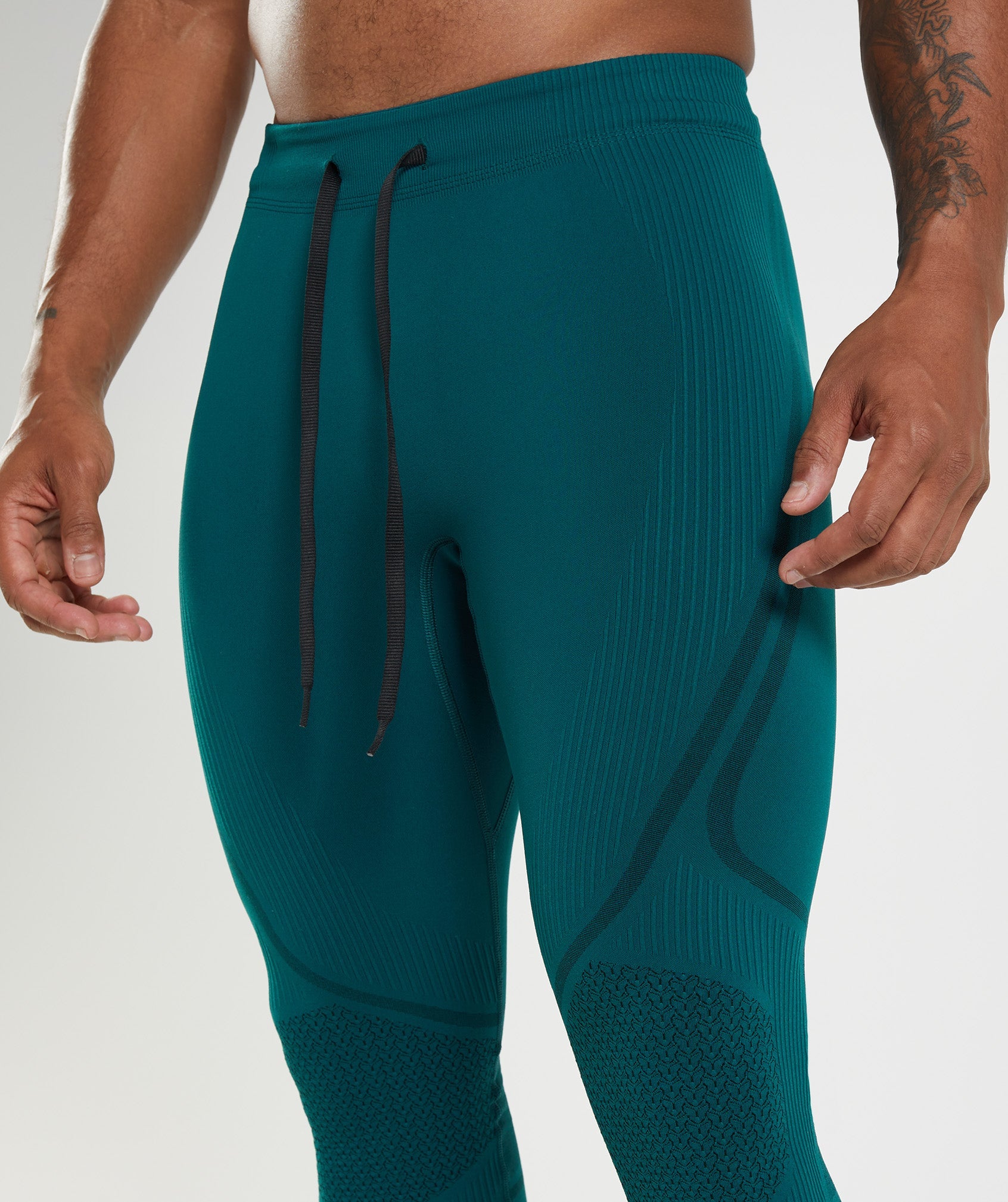 315 Seamless Tights in Winter Teal/Black - view 5