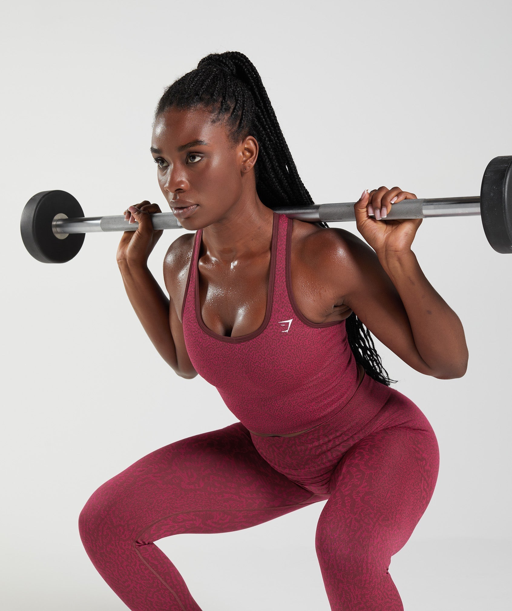 Adapt Animal Seamless Crop Tank in Reef | Cherry Brown