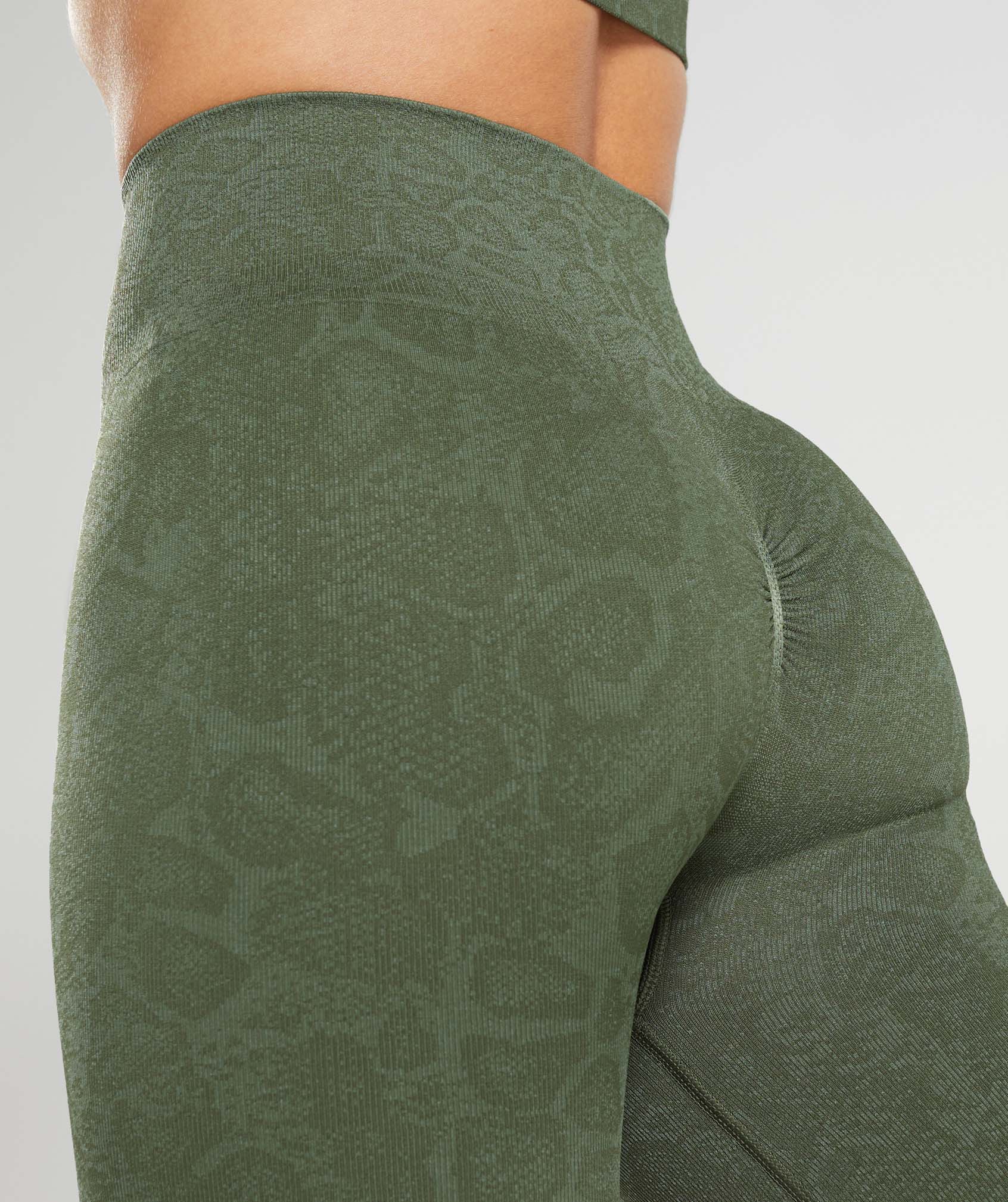 Adapt Animal Seamless Cycling Shorts in Willow Green/Core Olive - view 6
