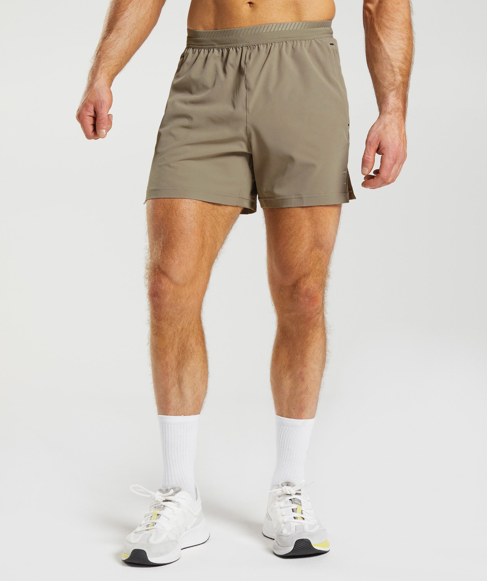 Apex 5" Hybrid Shorts in Earthy Brown - view 1