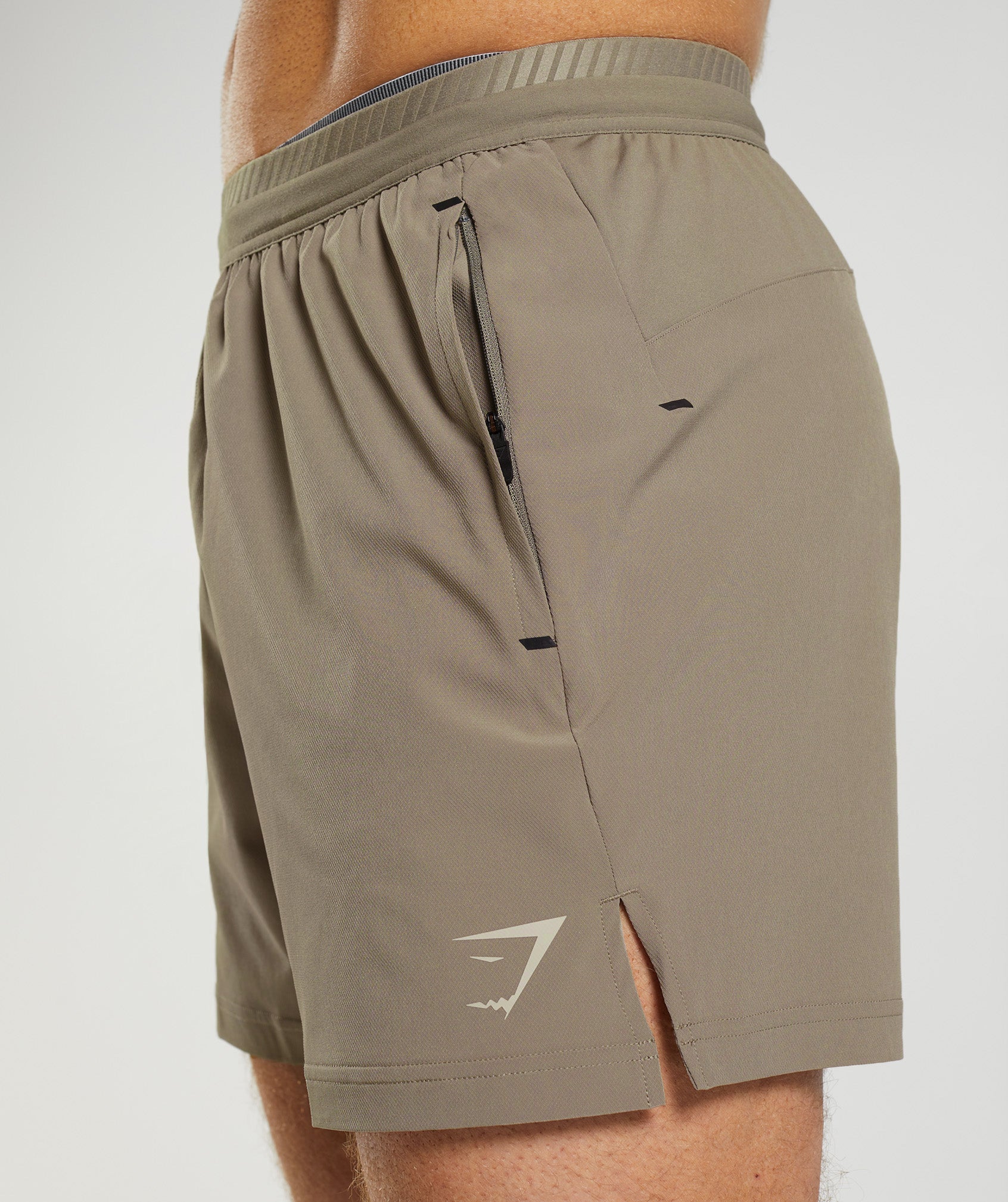 Apex 5" Hybrid Shorts in Earthy Brown - view 5