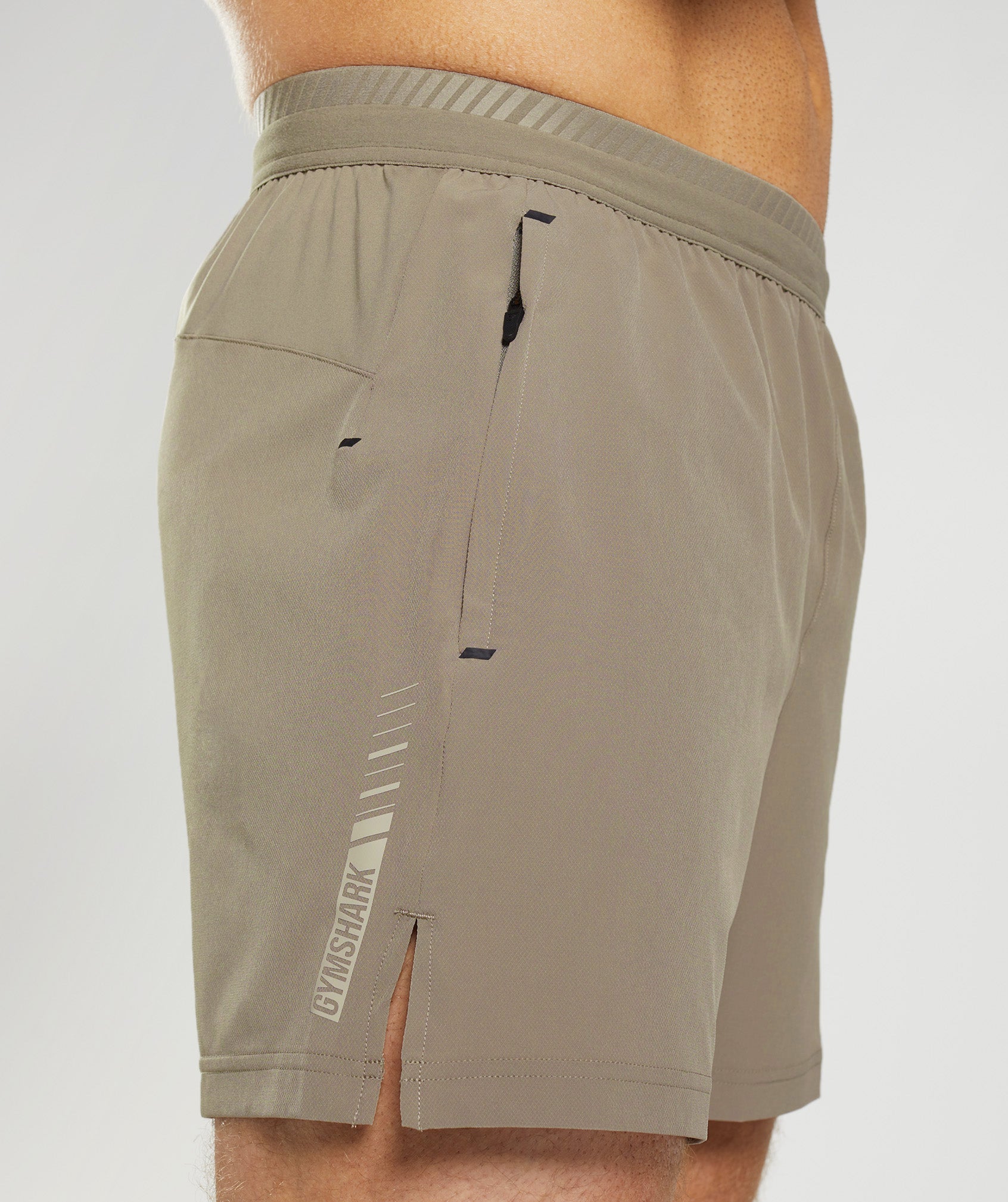 Apex 5" Hybrid Shorts in Earthy Brown - view 6