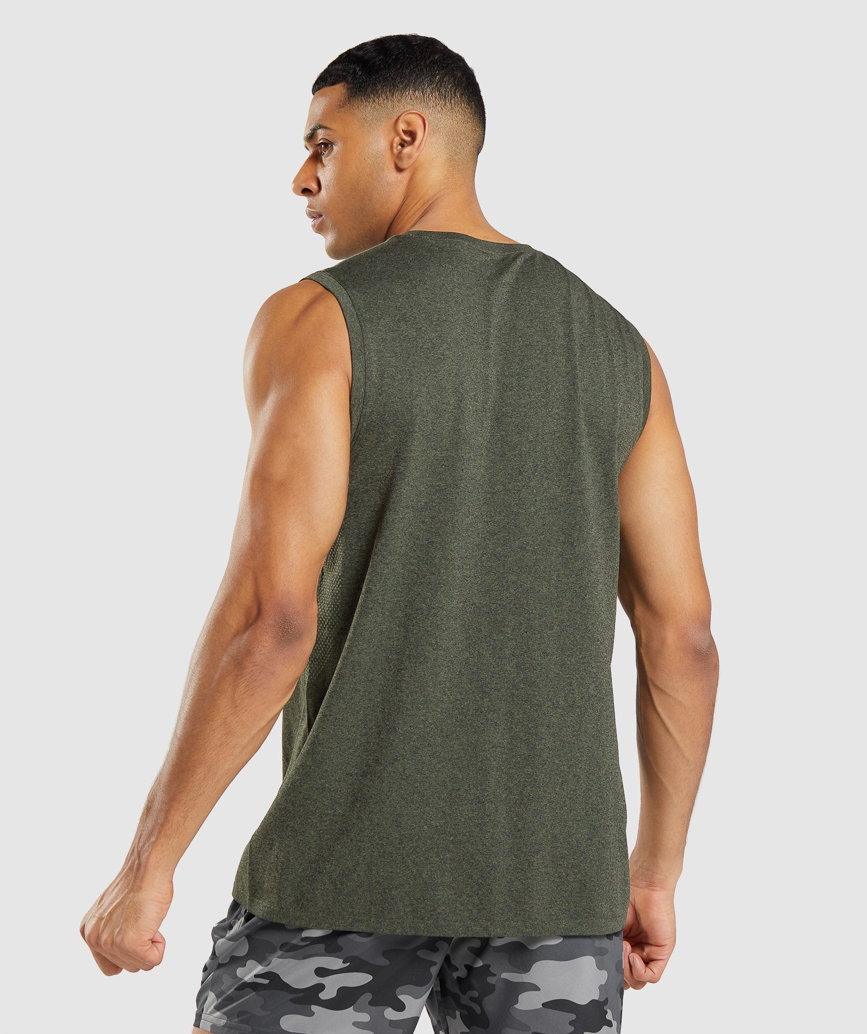 Arrival Seamless Tank in Core Olive Marl - view 2
