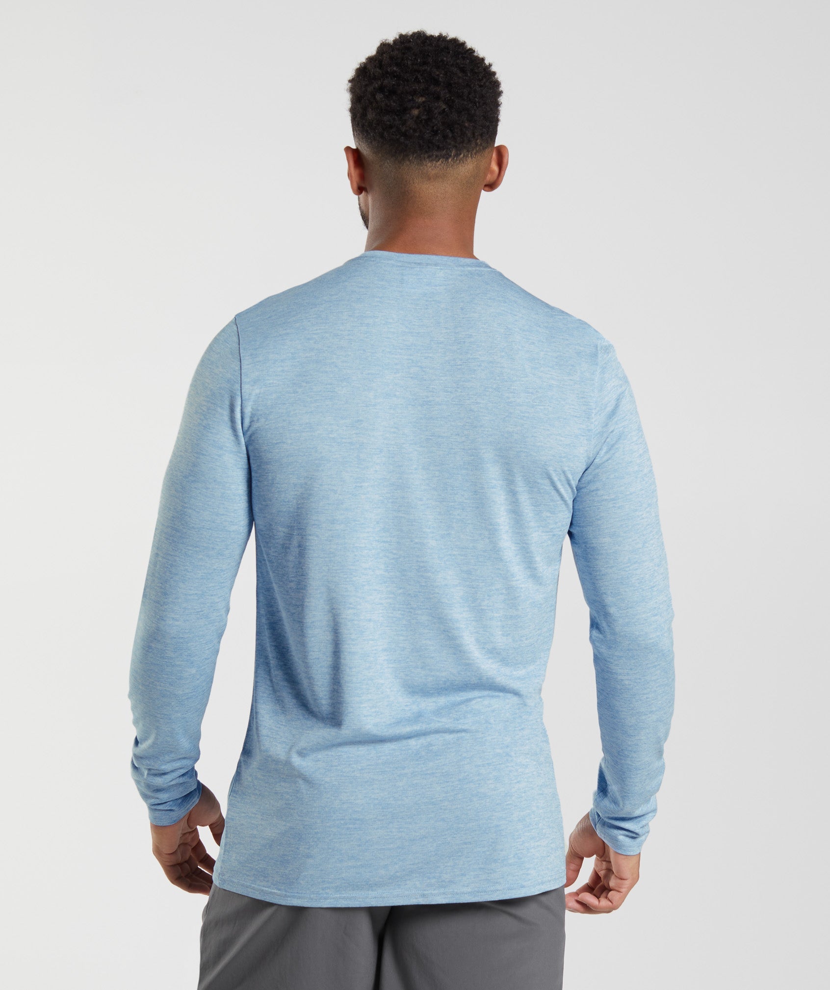 Arrival Long Sleeve T-Shirt in Ozone Blue/Skyline Blue Marl - view 2