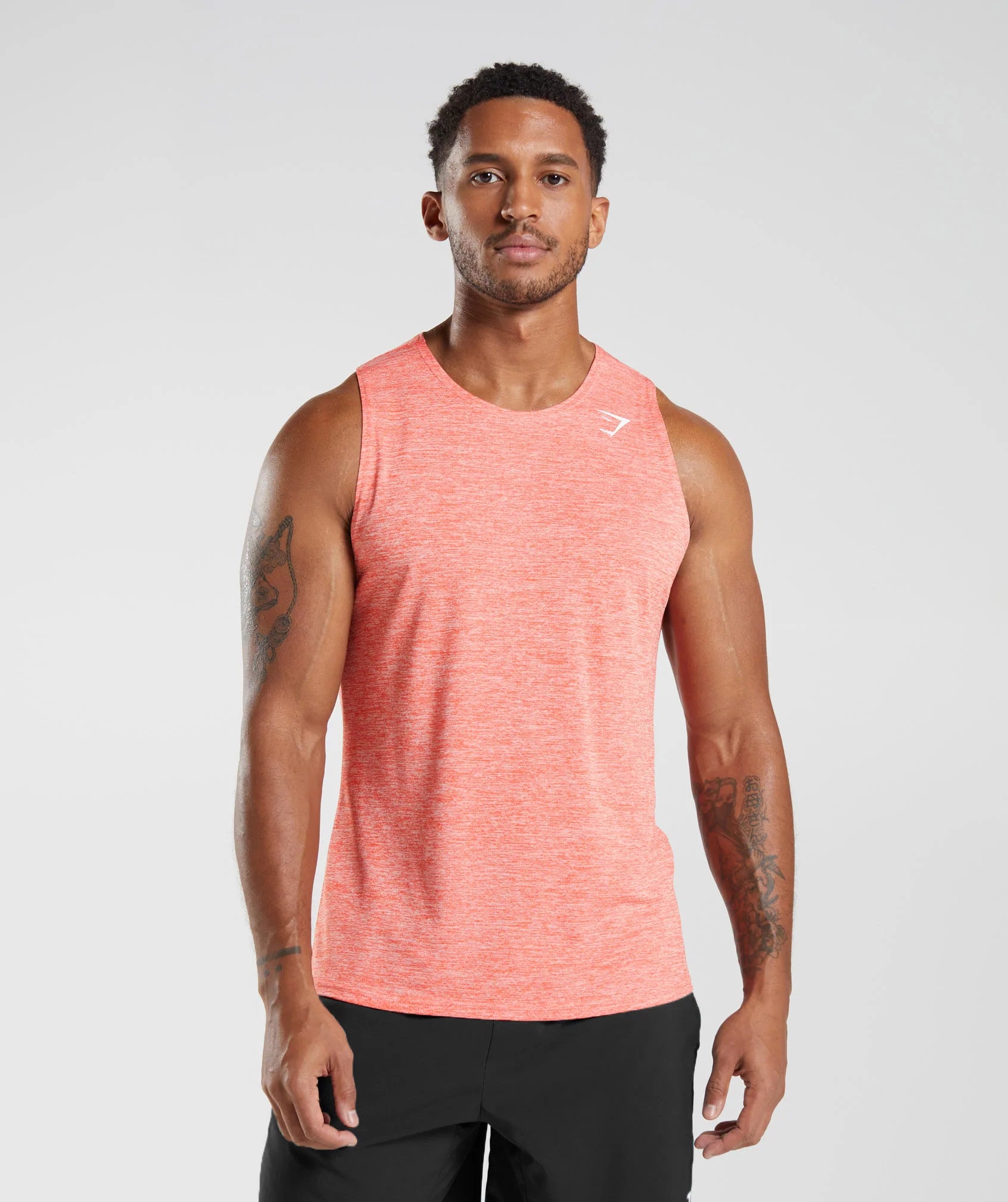 Arrival Marl Tank in Orange/White Marl - view 1