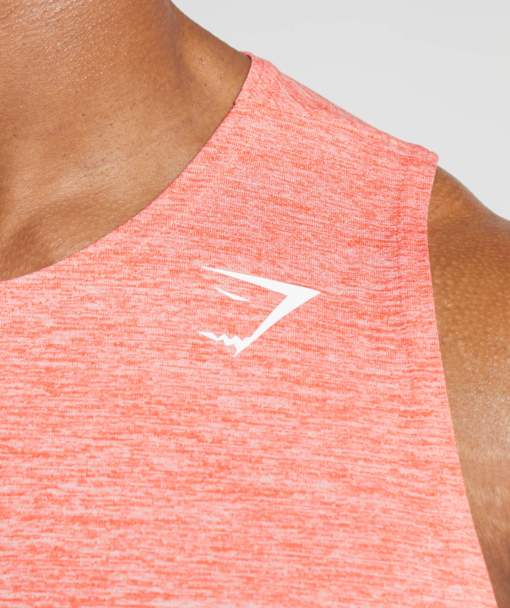 Arrival Marl Tank in Orange/White Marl - view 3