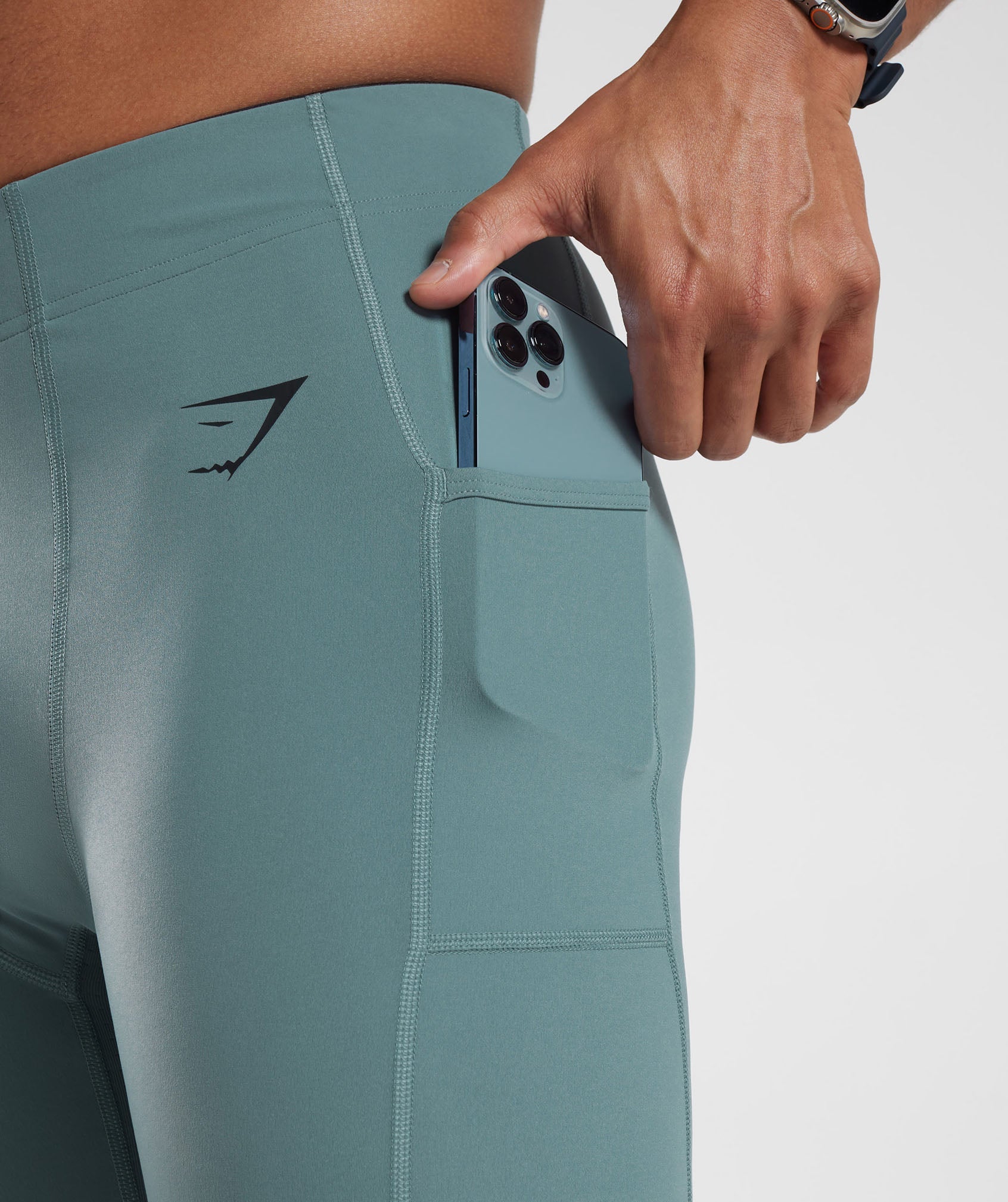 Control Baselayer Leggings in Thunder Blue - view 5