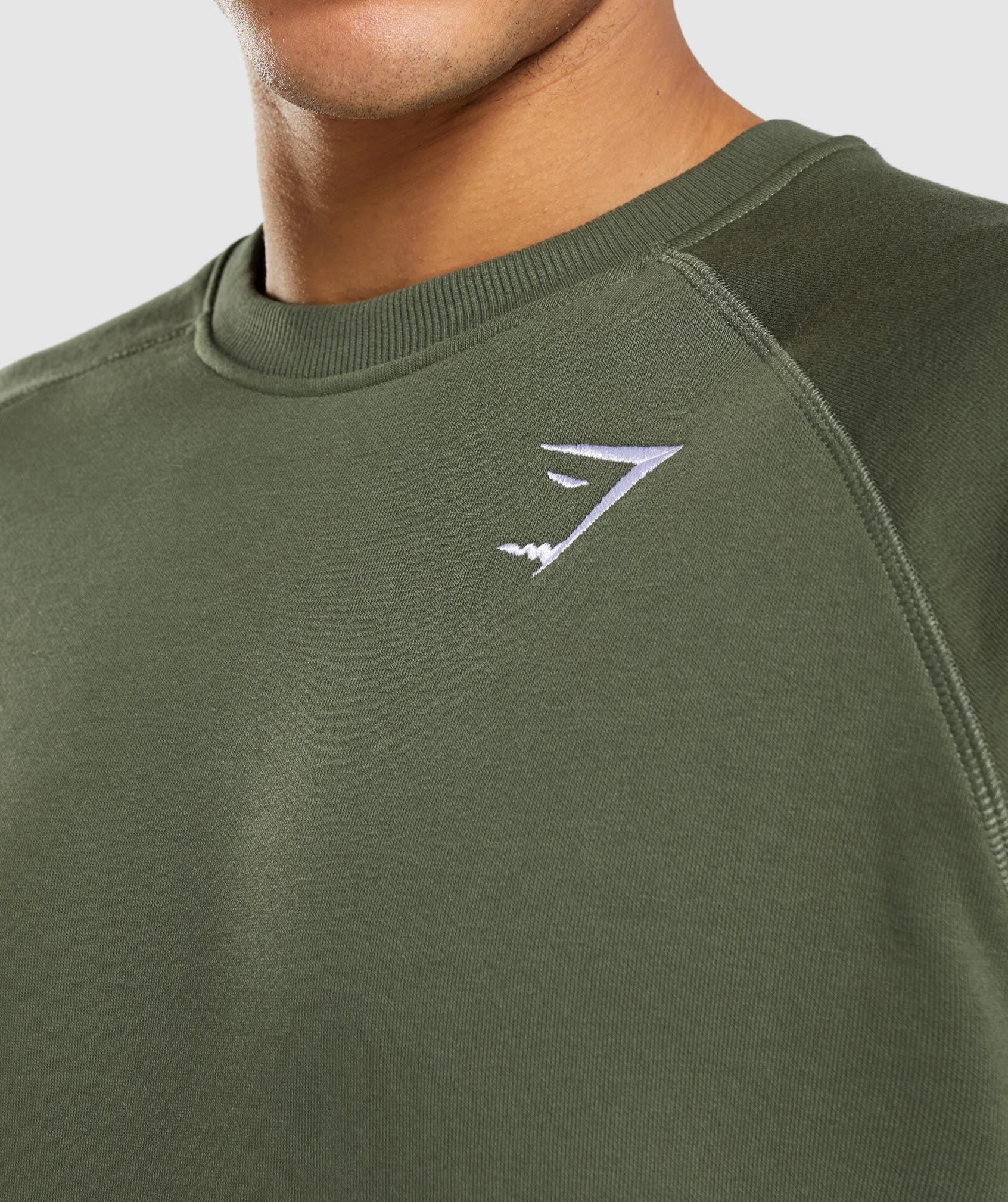 Crest Sweatshirt in Core Olive - view 6