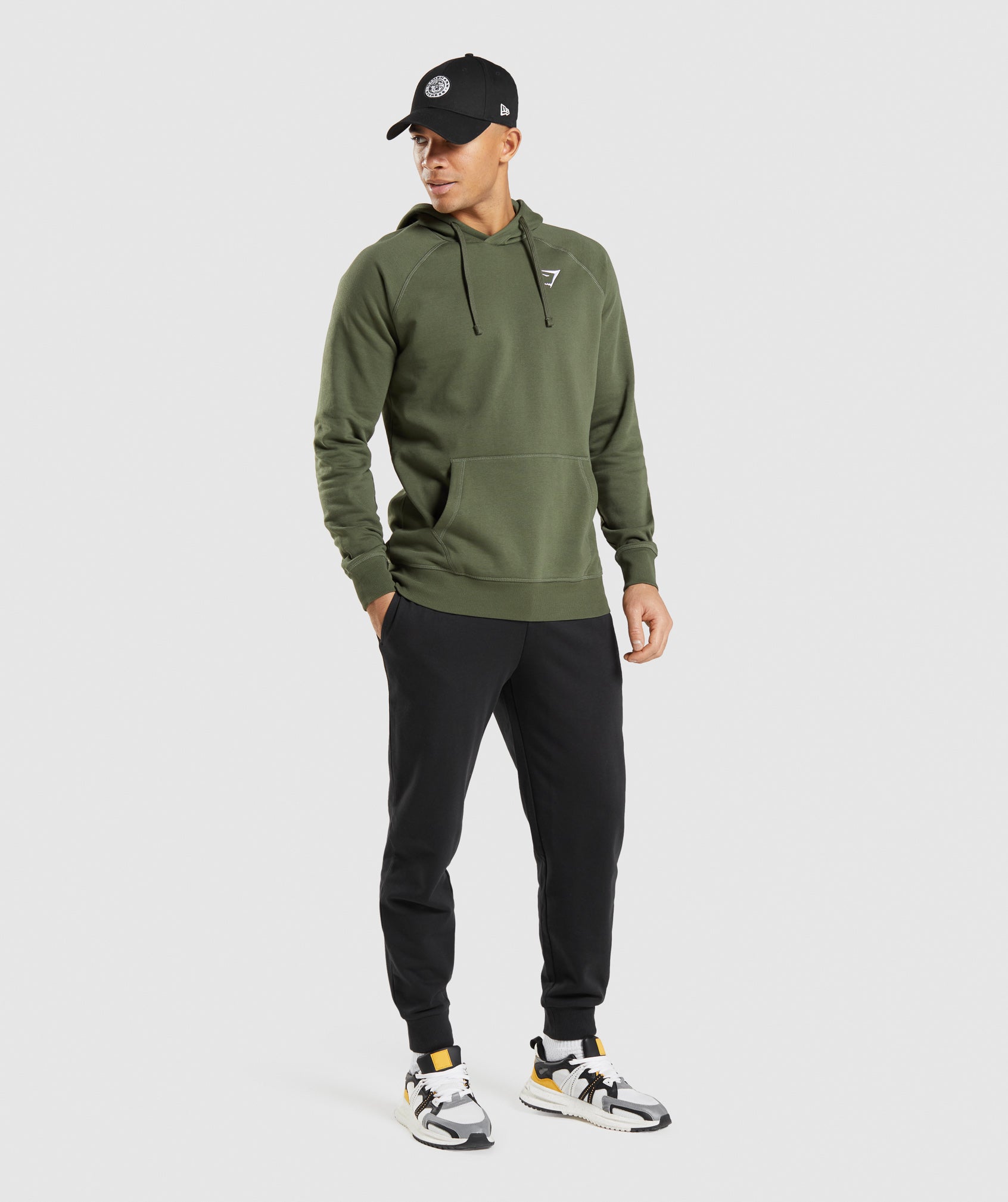 Crest Hoodie in Core Olive - view 4