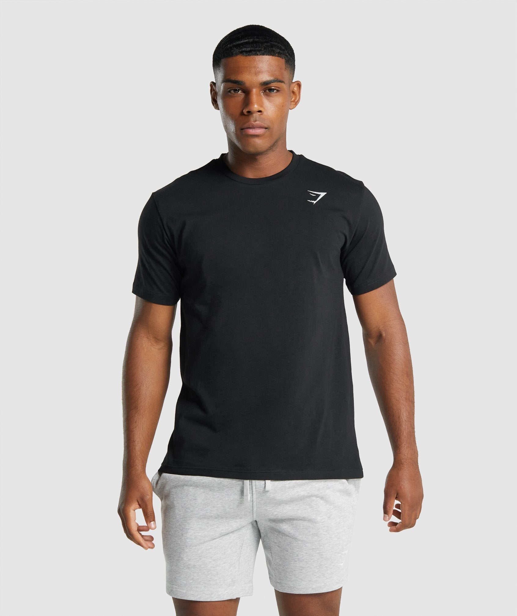 Chemise de compression Gymshark homme M sarcelle manches courtes couche de  base logo gymnastique athlétique 