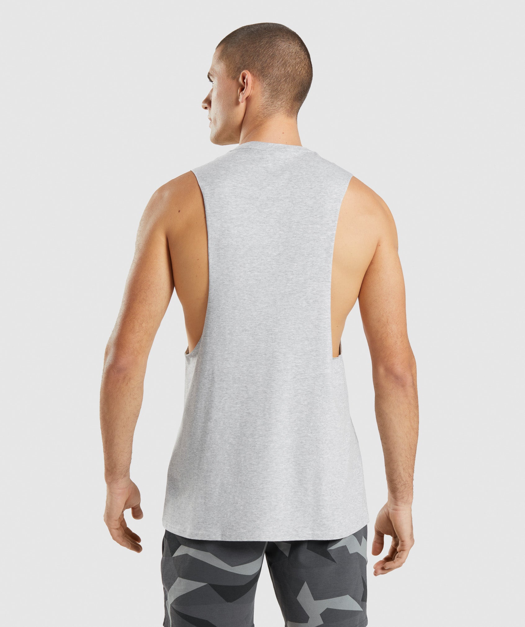 Gymshark Social Club Drop Arm Tank - Pebble Grey