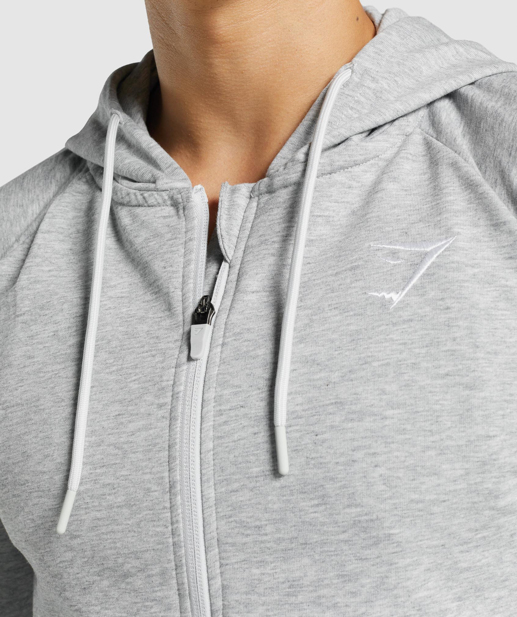 Critical 2.0 Zip Up Hoodie in Light Grey Marl - view 6