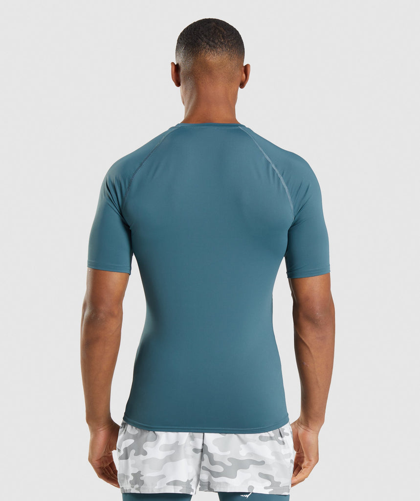Gymshark Element Baselayer T-Shirt - Tuscan Teal | Gymshark