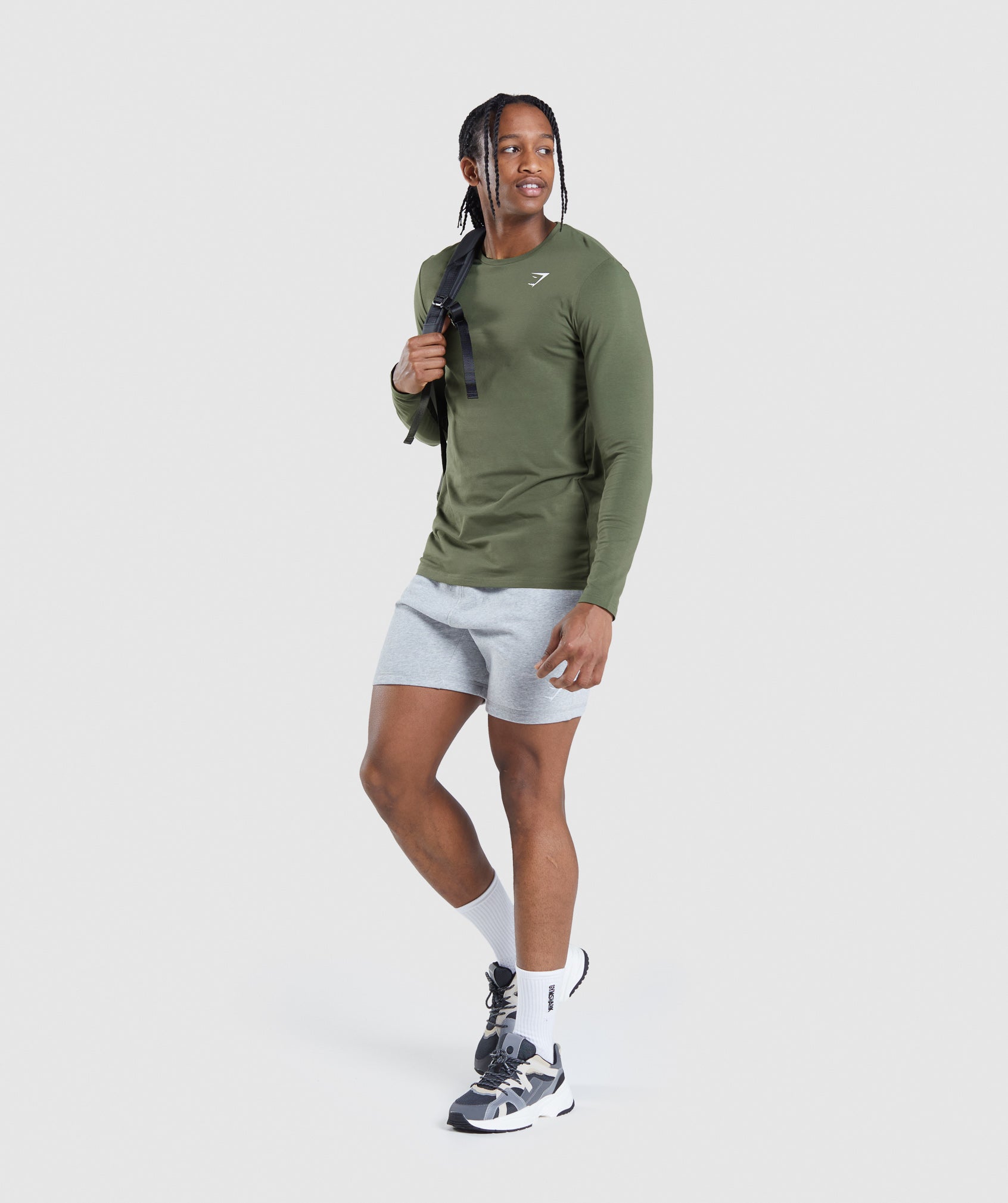 Essential Long Sleeve T-Shirt in Core Olive - view 4