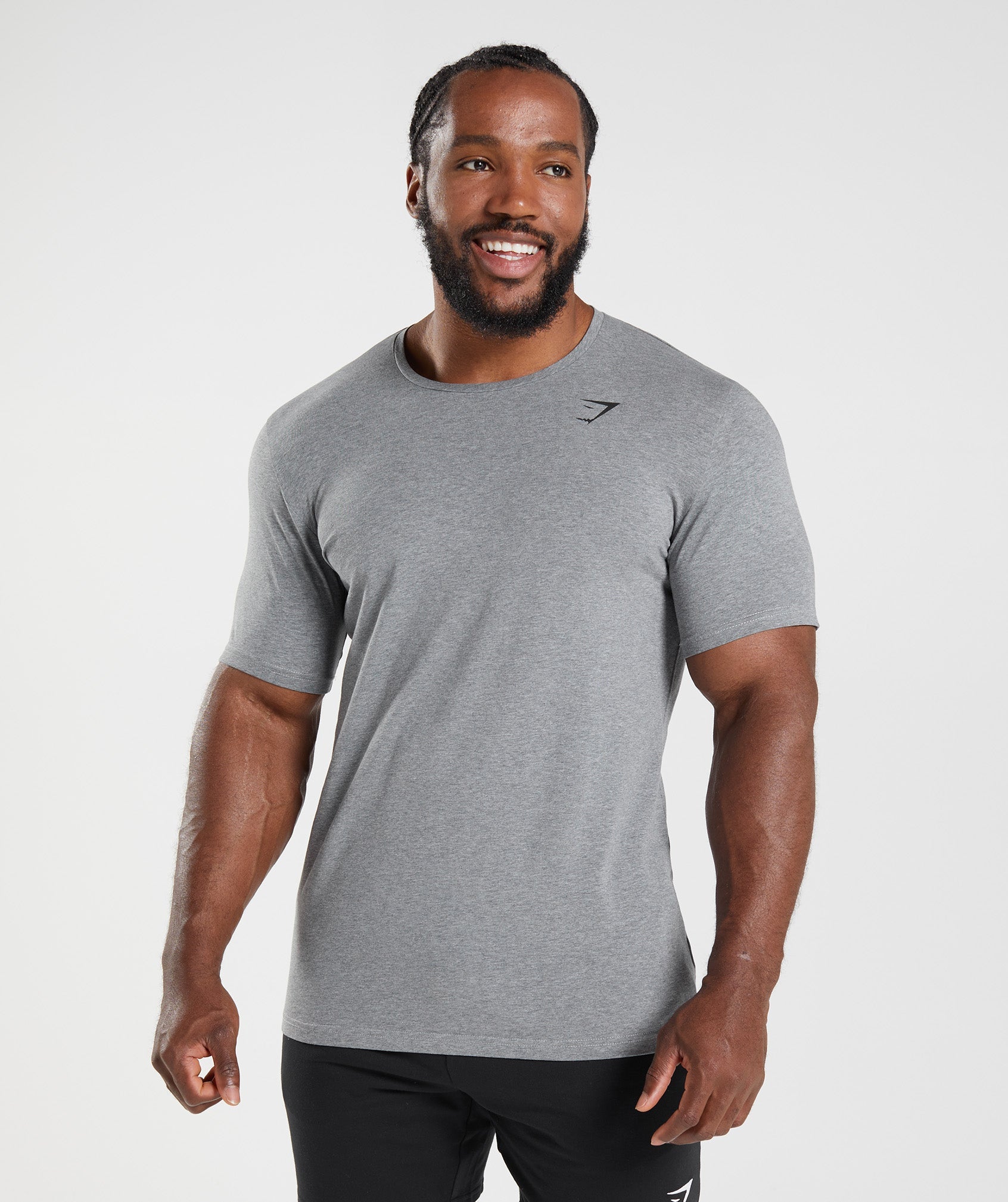 Essential T-Shirt in Charcoal Grey Marl - view 1