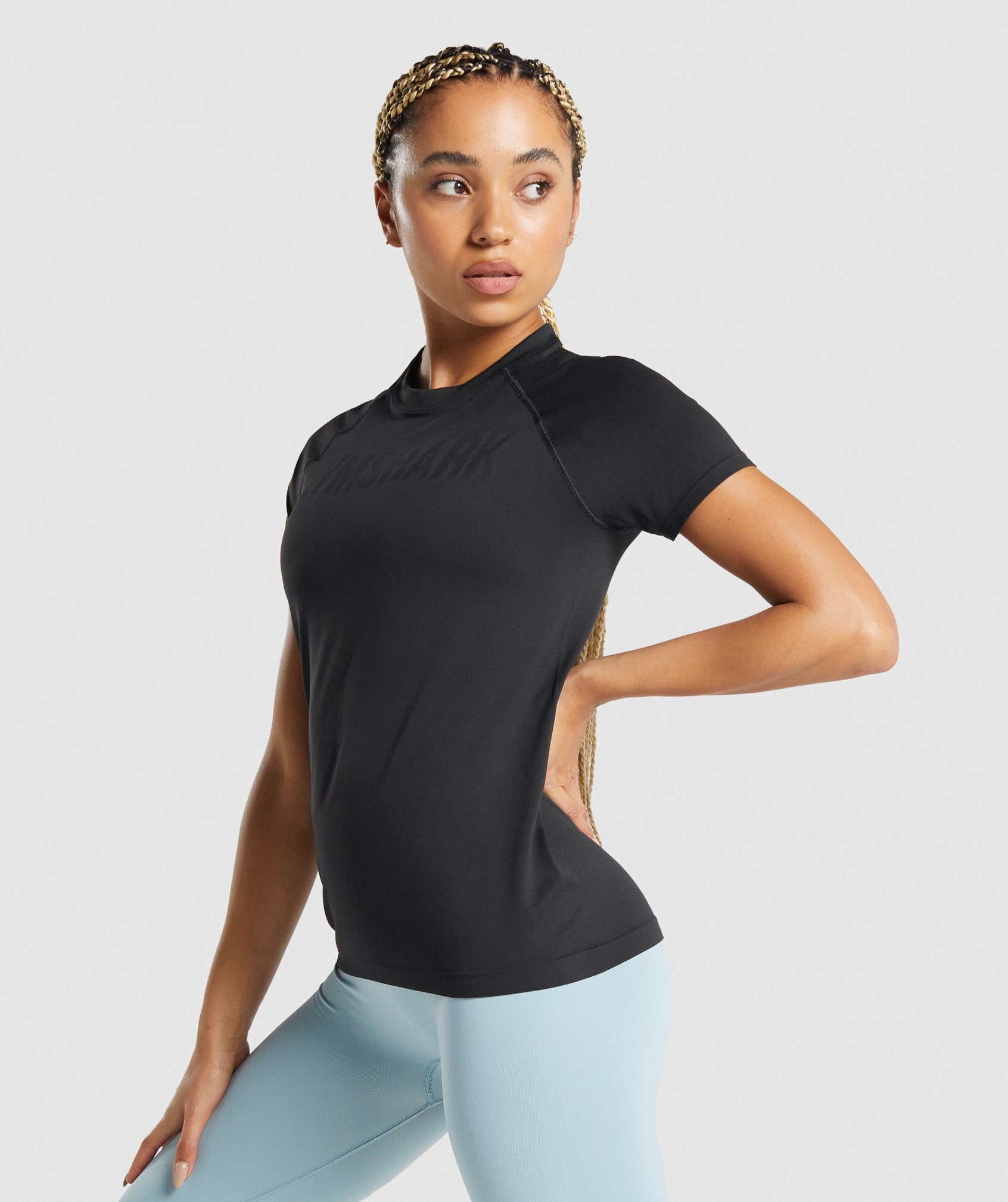 Fit Seamless Loose T-Shirt in Black - view 3